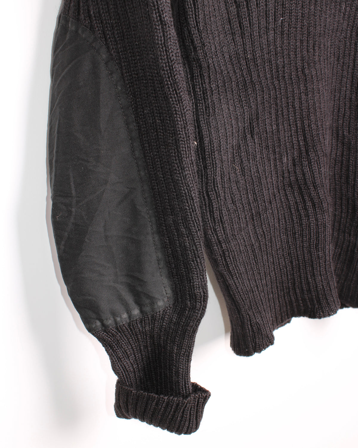 VINTAGE BRIGADE QUARTERMASTERS WOOLLY PULLY WOOL KINT BLACK - S/M