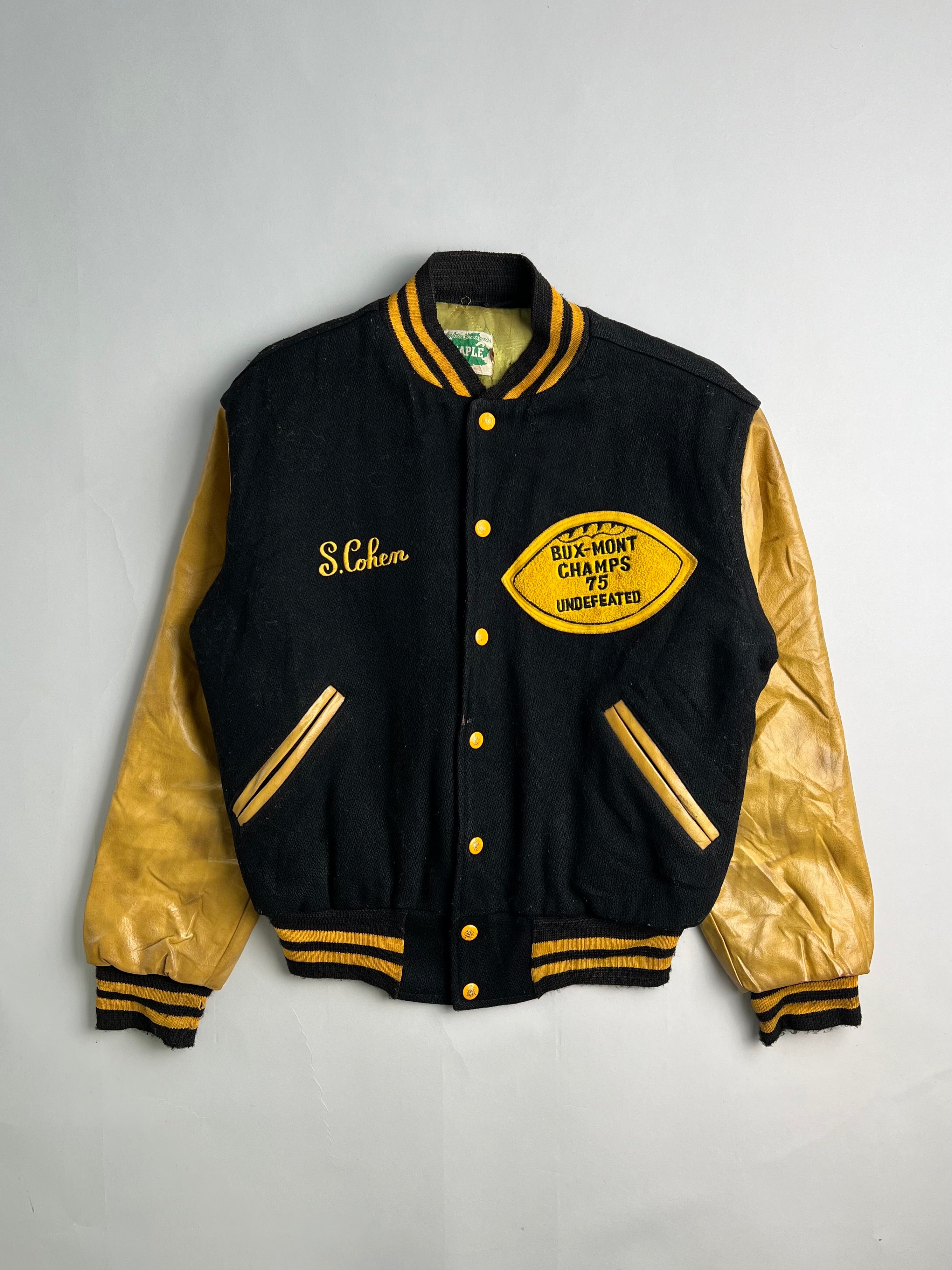 VINTAGE VARSITY JACKET MAPLE MADE IN USA 1970S - S/M