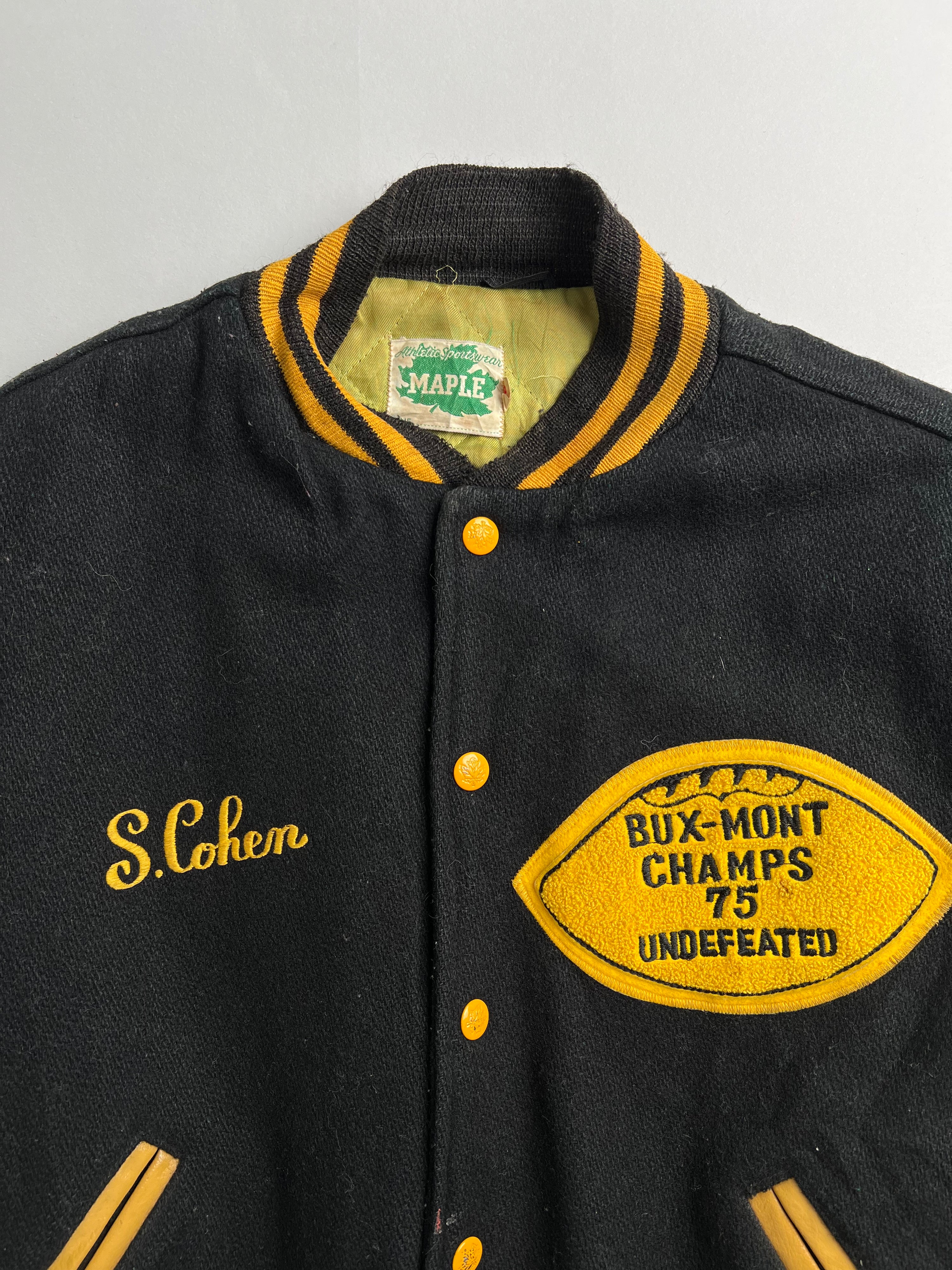 VINTAGE VARSITY JACKET MAPLE MADE IN USA 1970S - S/M