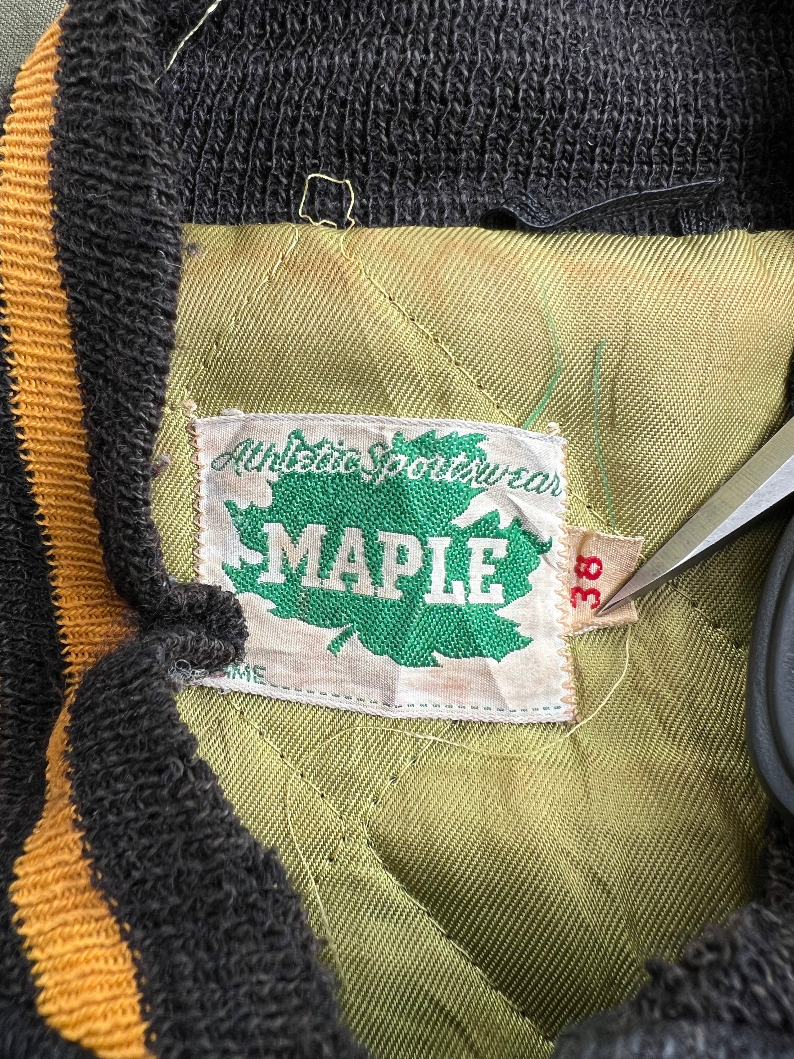 VINTAGE VARSITY JACKET MAPLE MADE IN USA 1970S - S/M