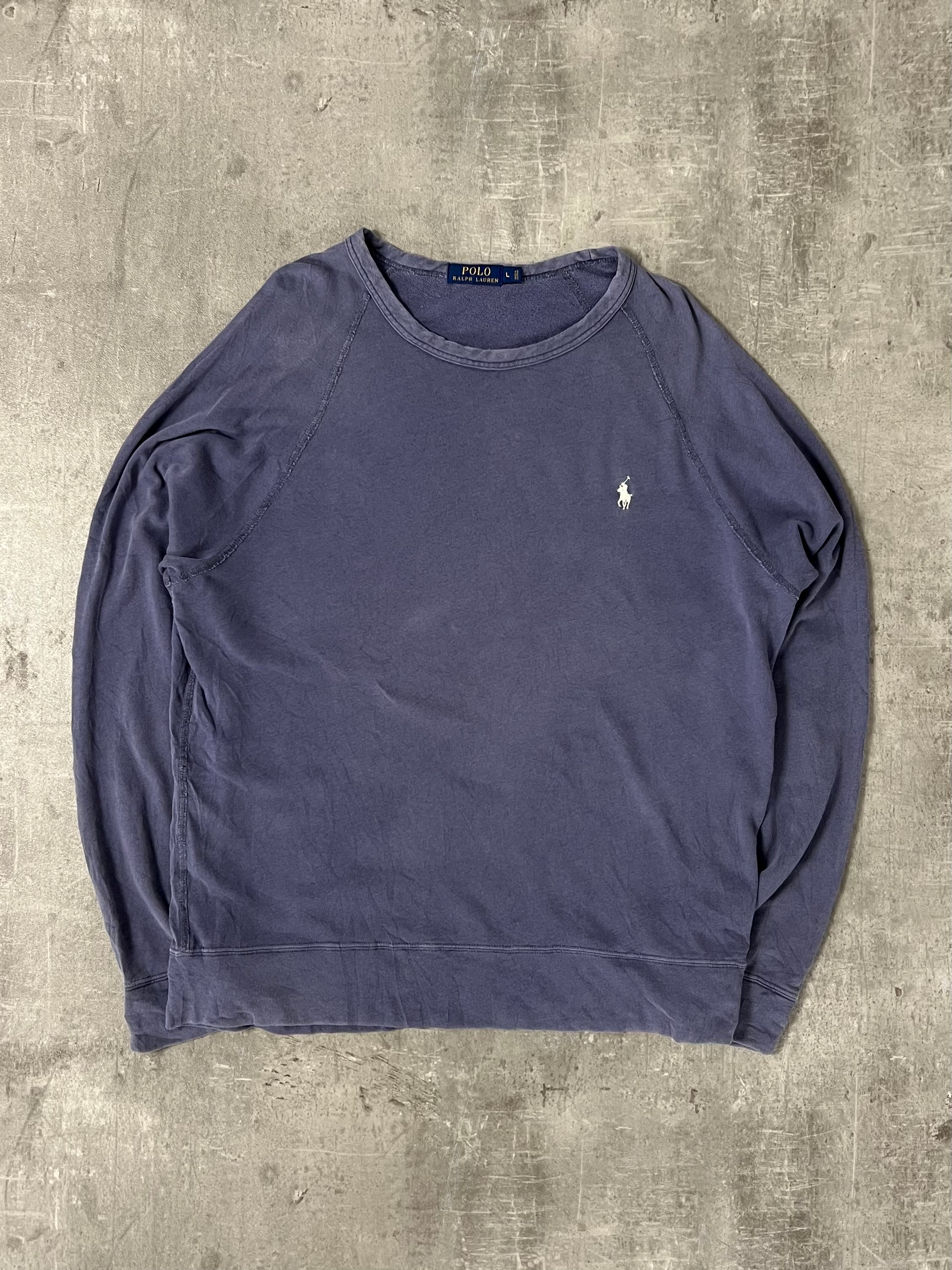 RALPH LAUREN COTTON LONG SLEEVE T-SHIRT LILAC - L