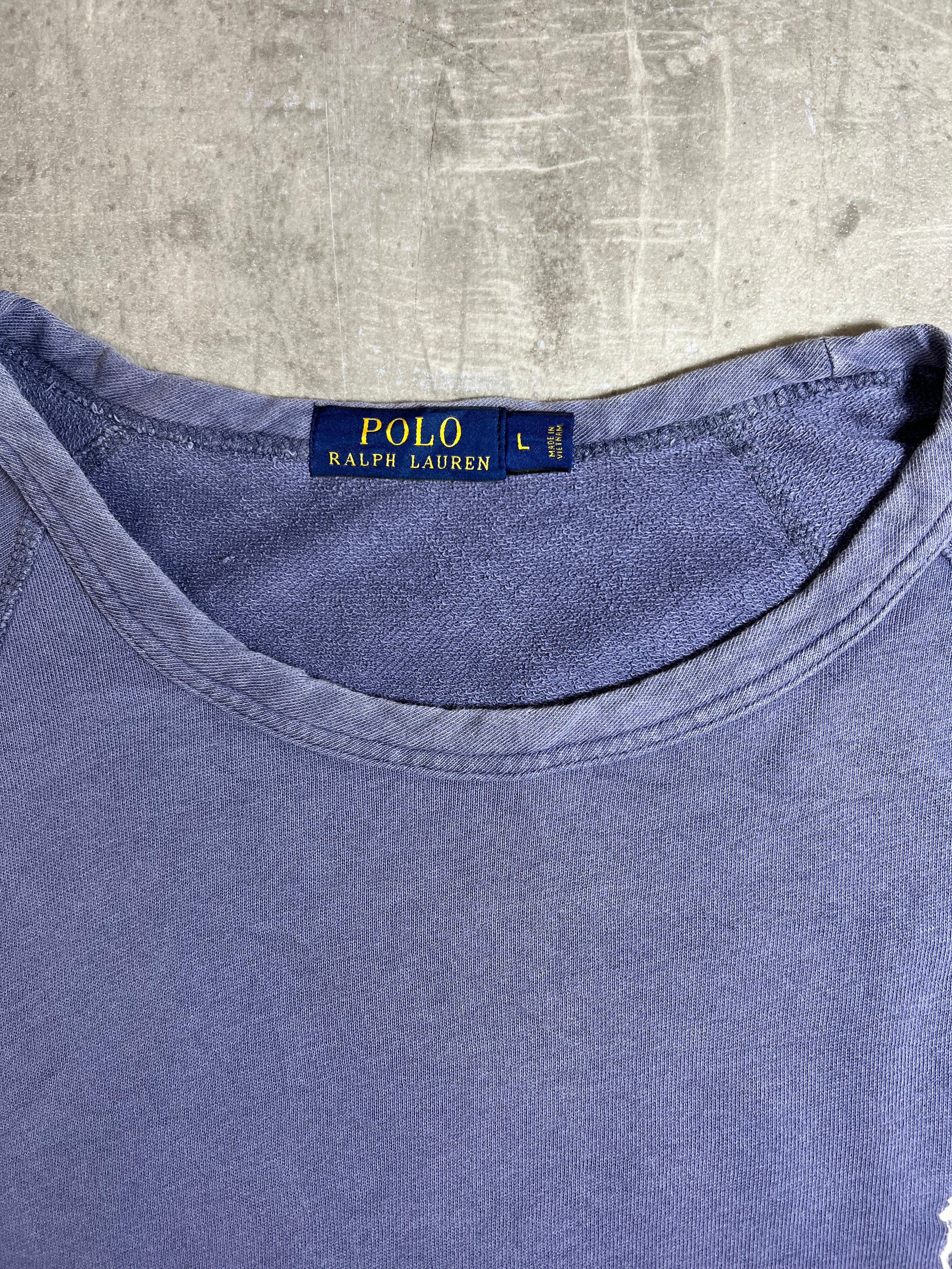 RALPH LAUREN COTTON LONG SLEEVE T-SHIRT LILAC - L