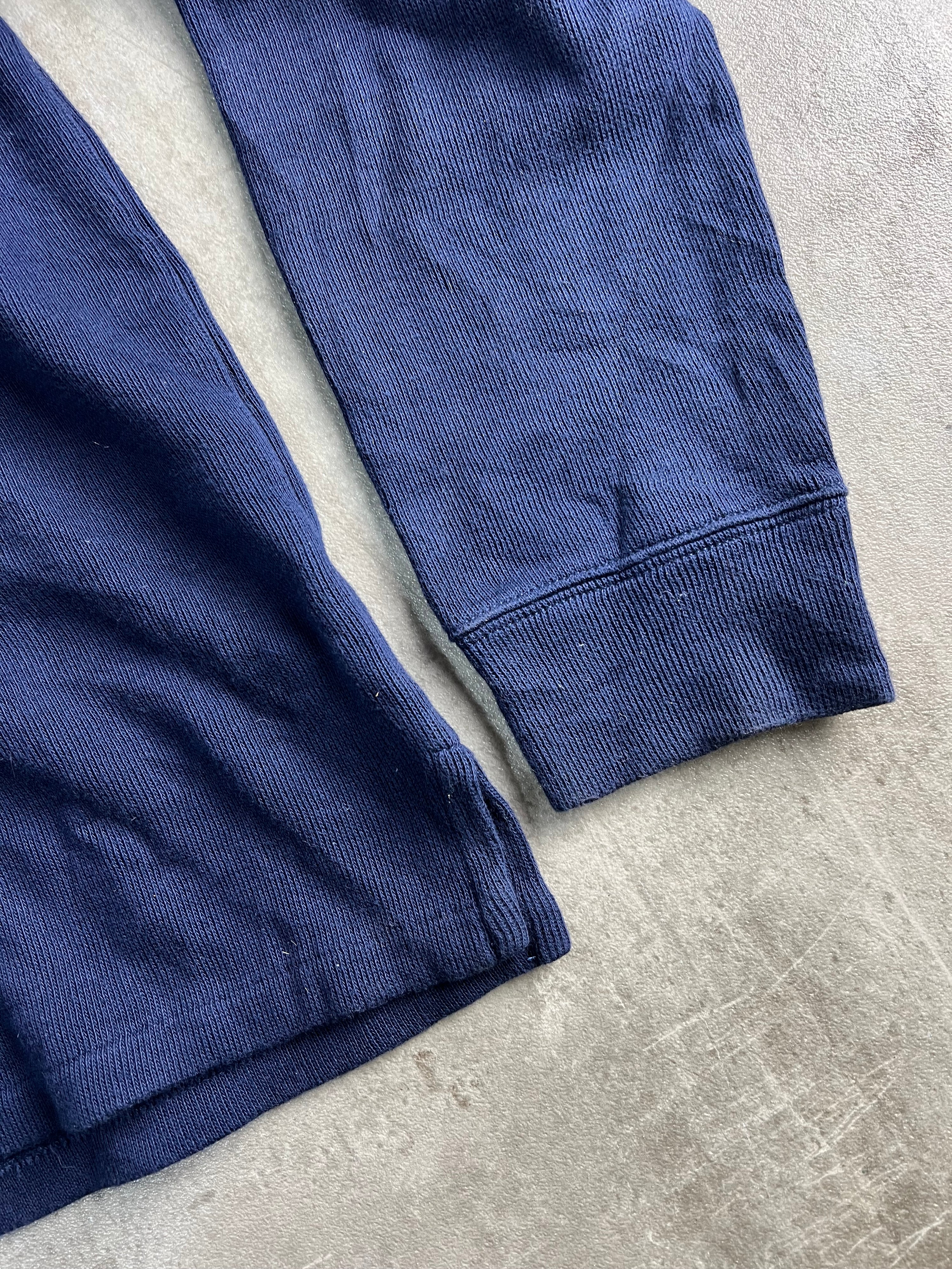 RALPH LAUREN QUARTER ZIP COTTON KNIT BLUE - XL