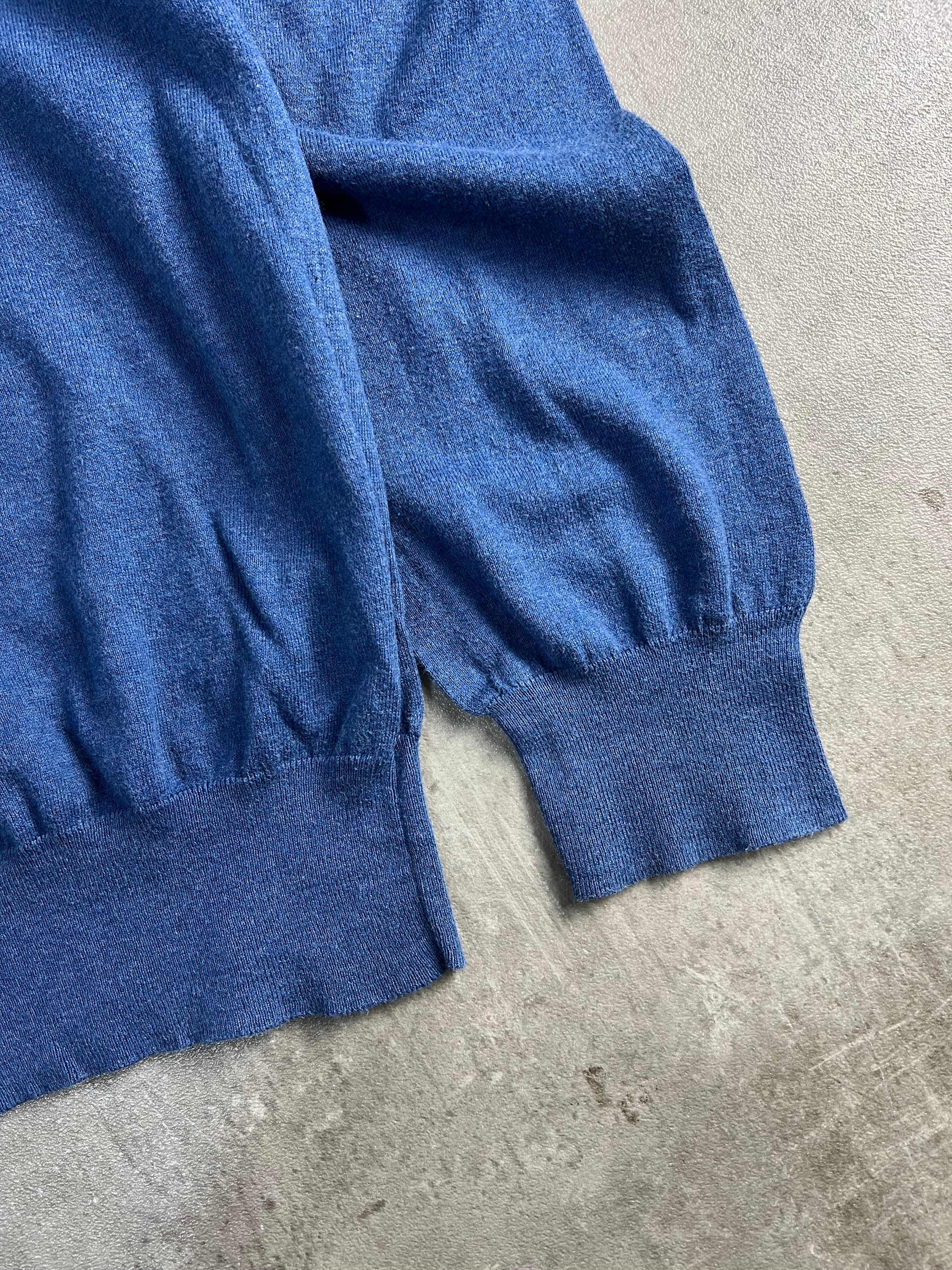 RALPH LAUREN COTTON KNIT BLUE -  L