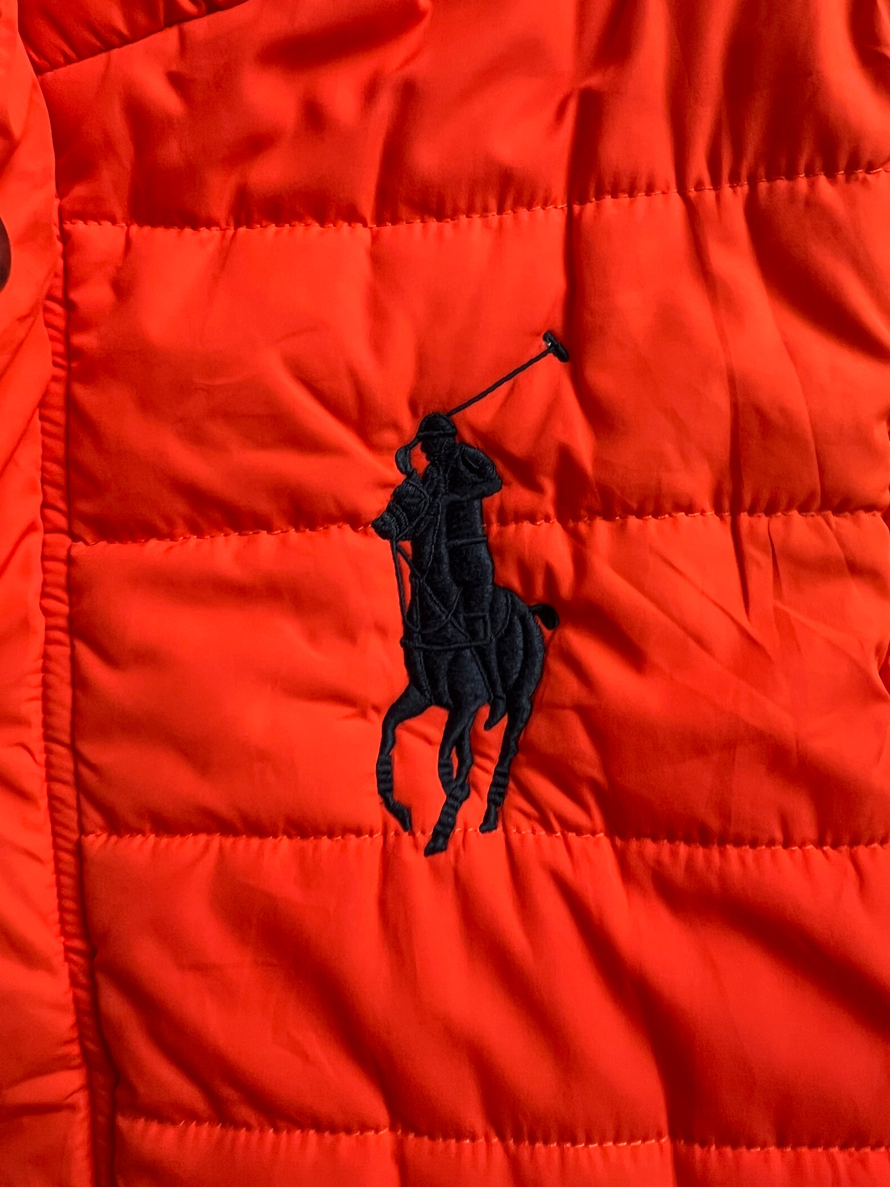 RALPH LAUREN GOOSE DOWN VEST BIG PONY ORANGE - L