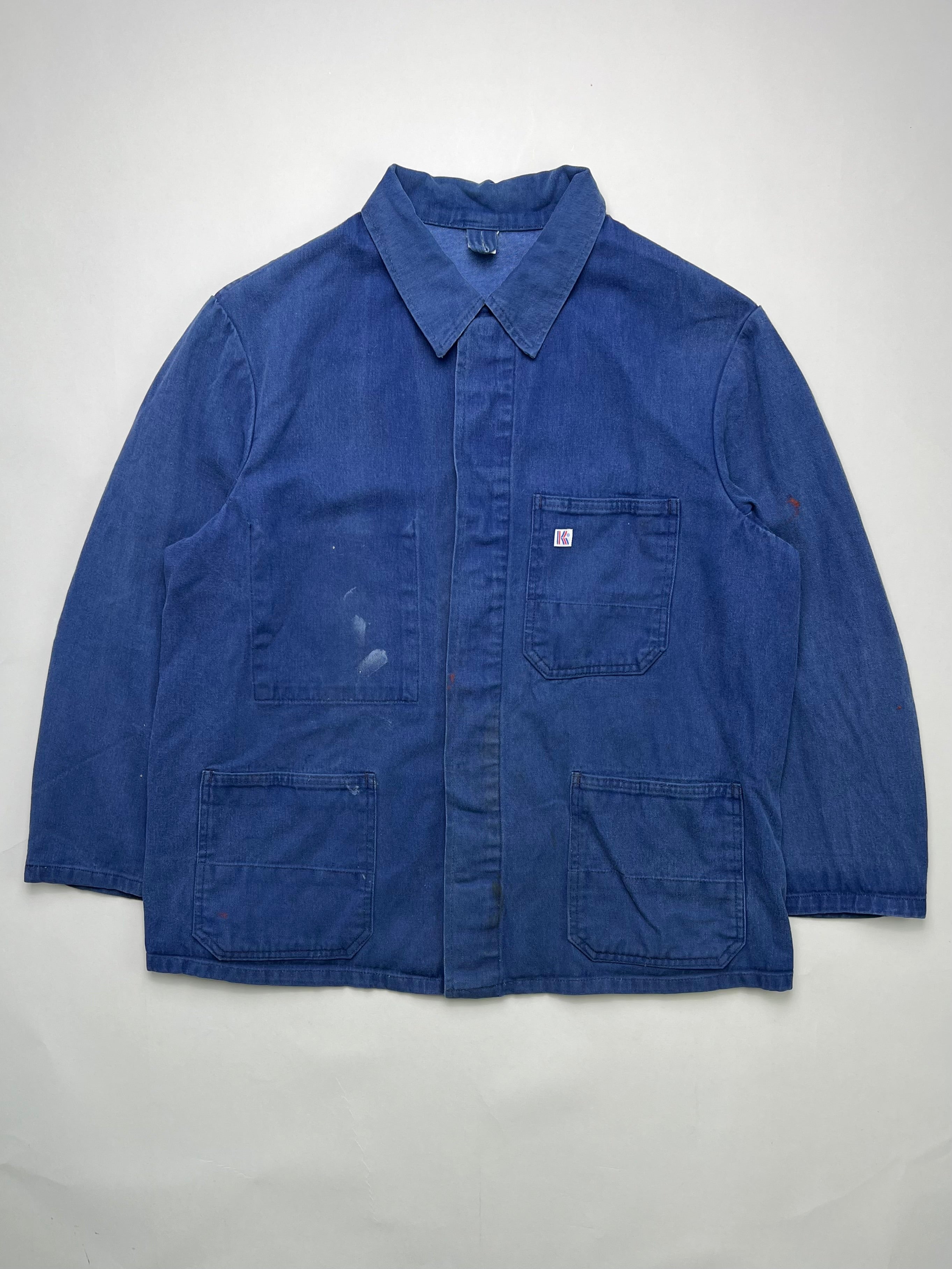 FRENCH WORK CHORE JACKET VINTAGE BLEU DE TRAVAIL - S/M
