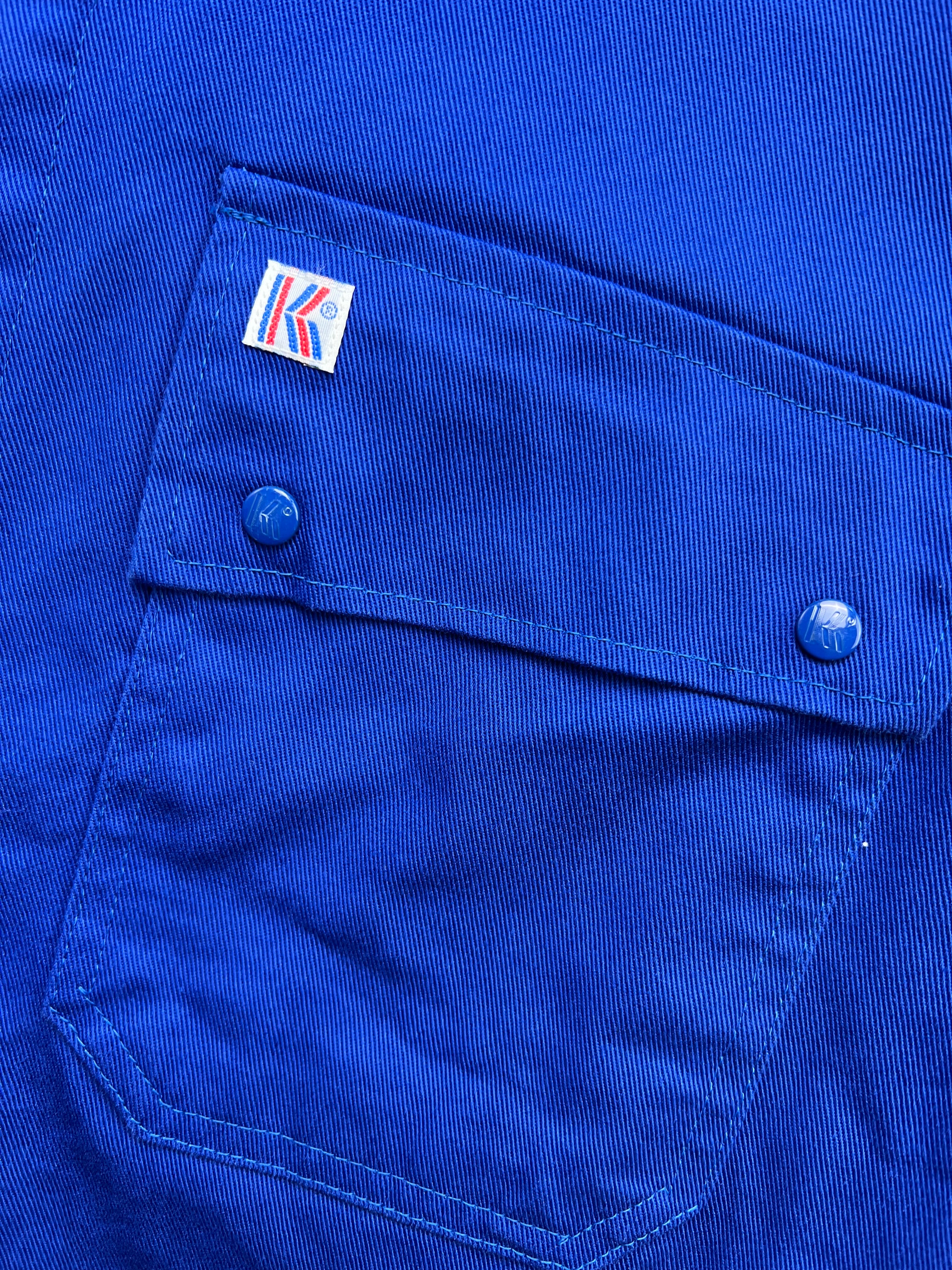 FRENCH WORK SHORT JACKET VINTAGE BLEU DE TRAVAIL - M/L