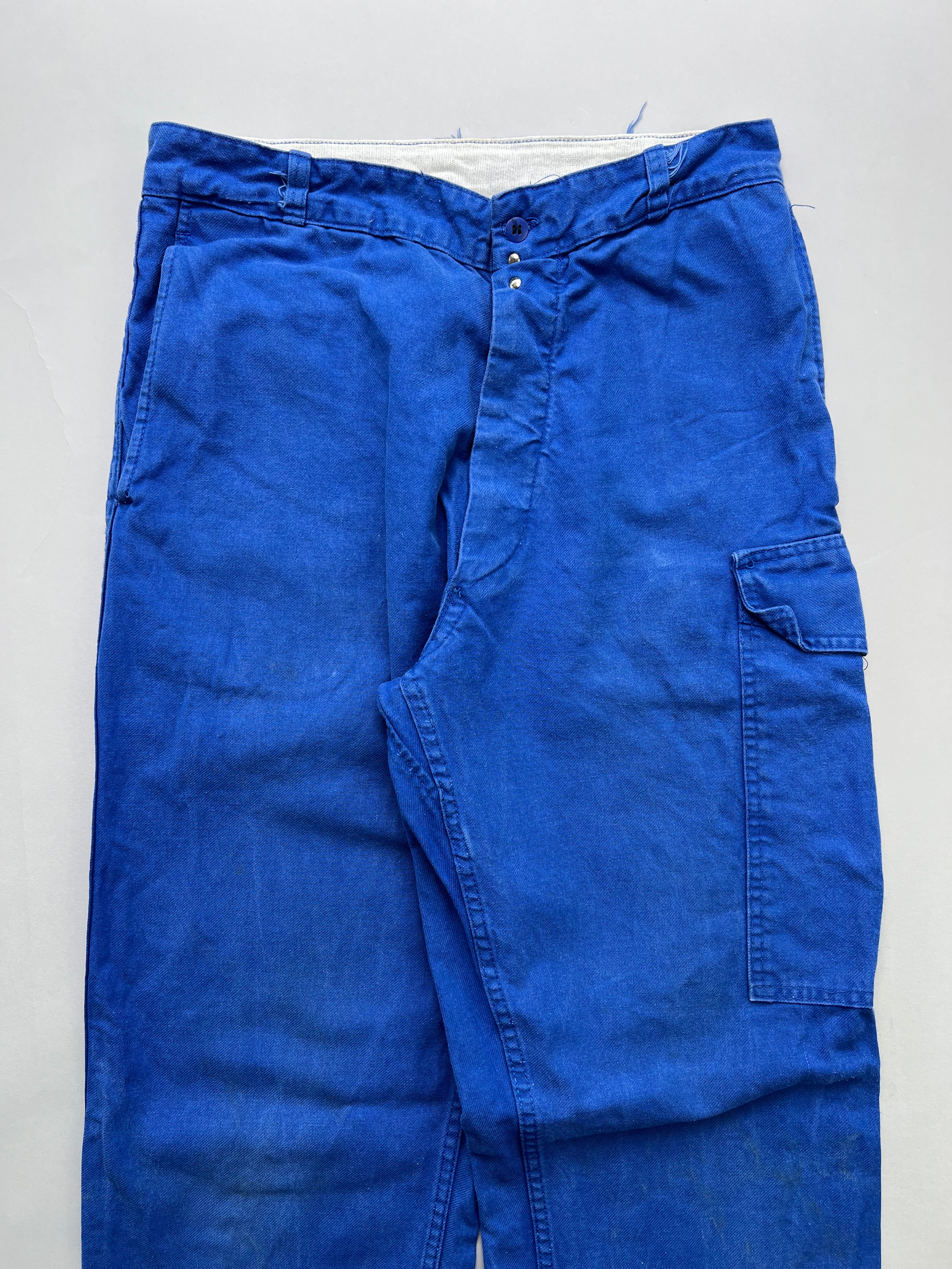 FRENCH WORKWEAR BLEU DE TRAVAIL VINTAGE WORK CARGO PANTS - W30