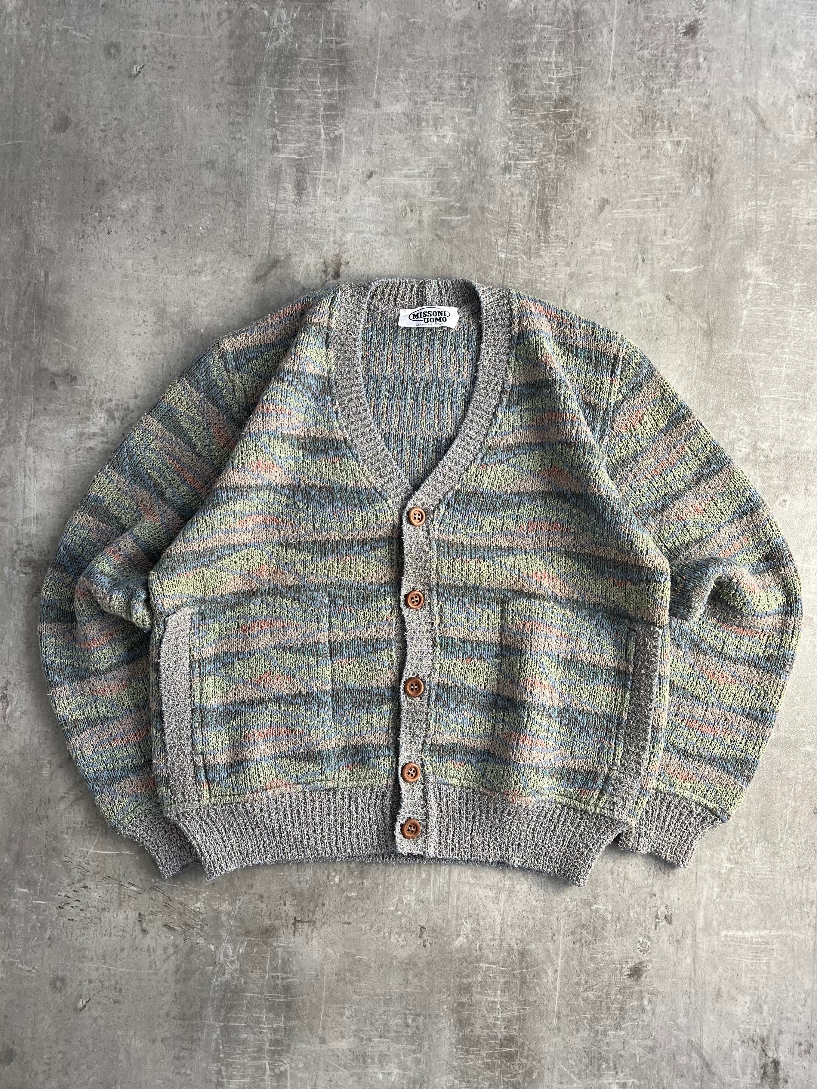 MISSONI MULTICOLOR PATTERN CARDIGAN KNIT - S