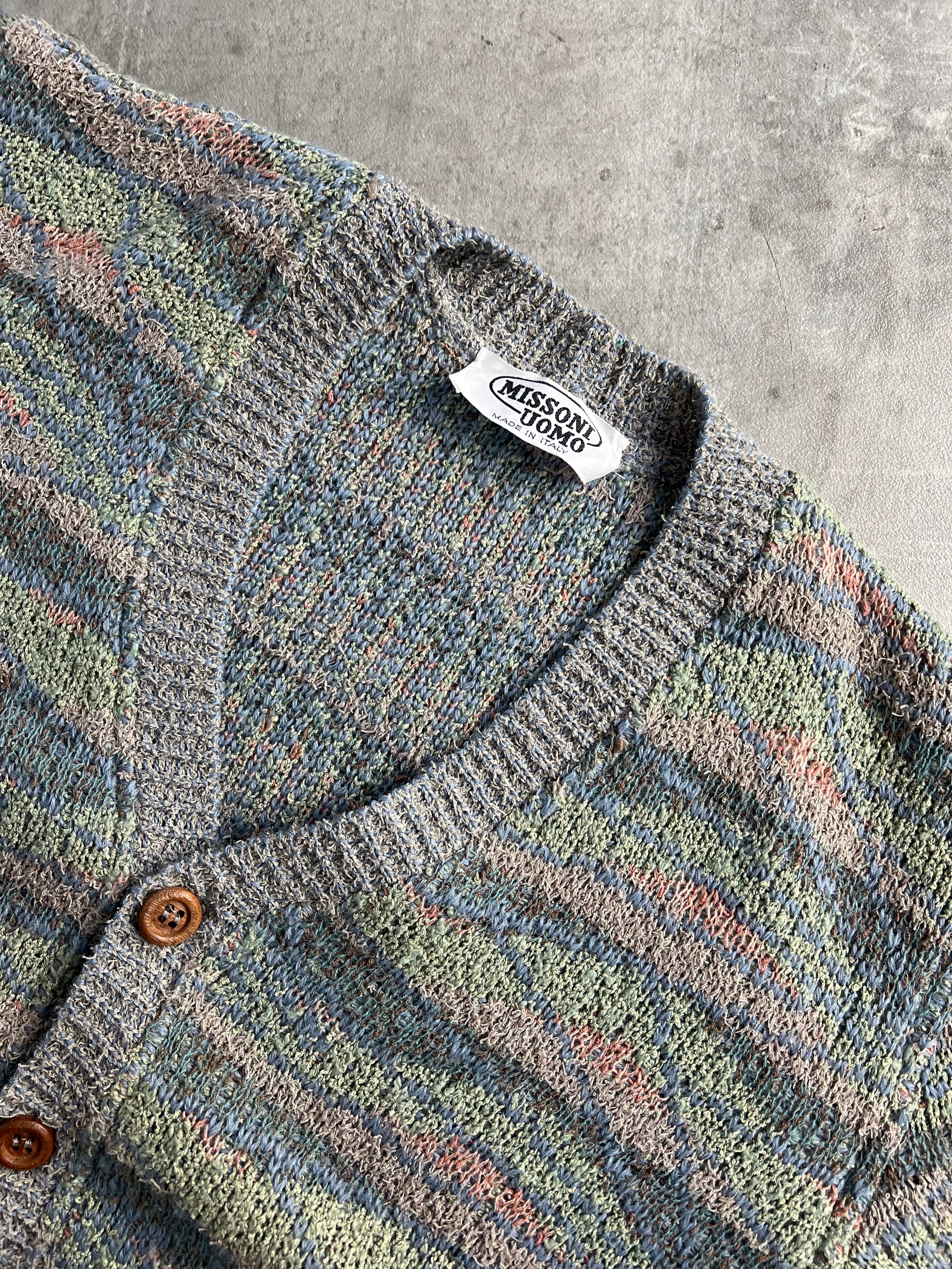MISSONI MULTICOLOR PATTERN CARDIGAN KNIT - S