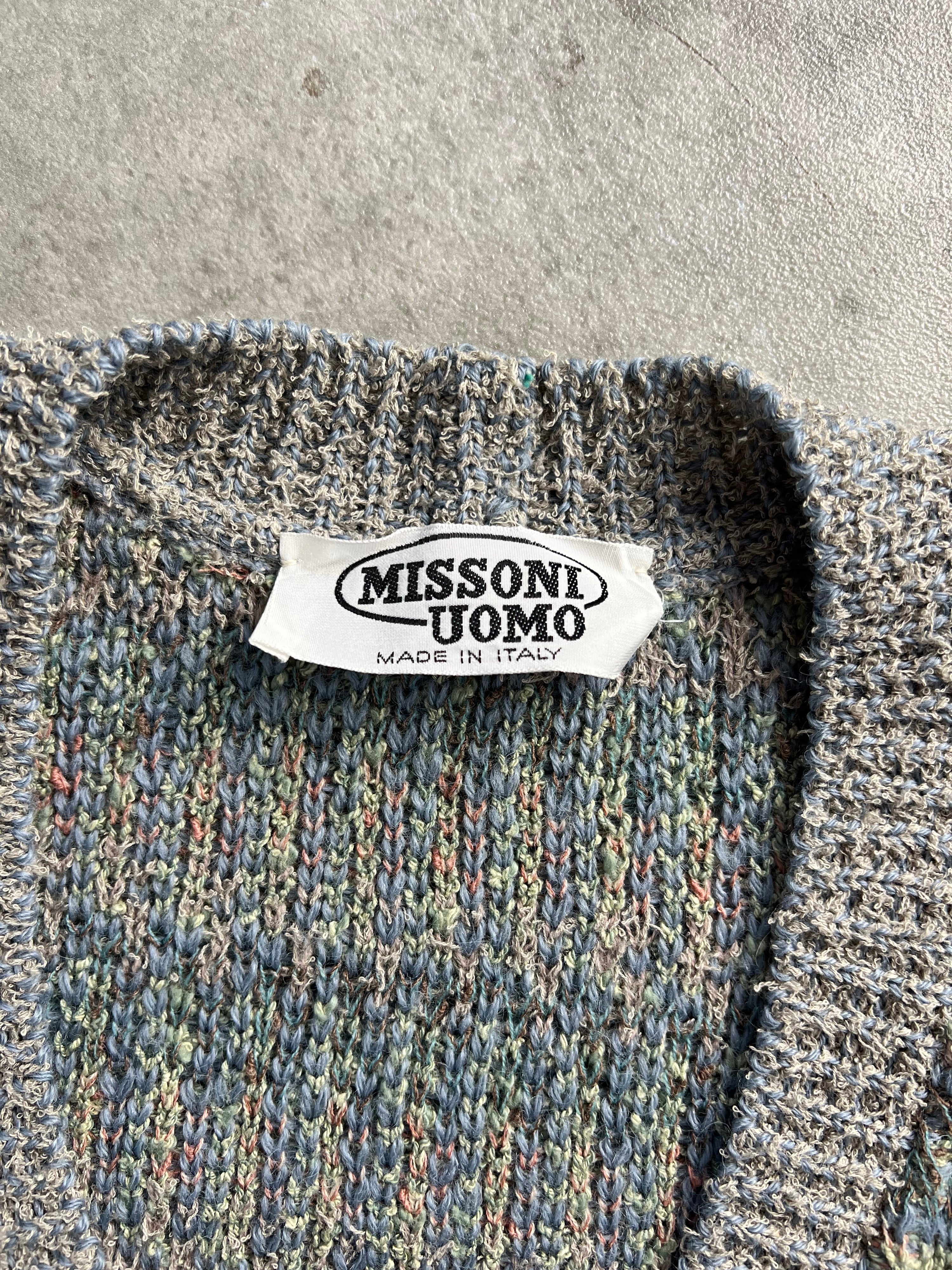 MISSONI MULTICOLOR PATTERN CARDIGAN KNIT - S