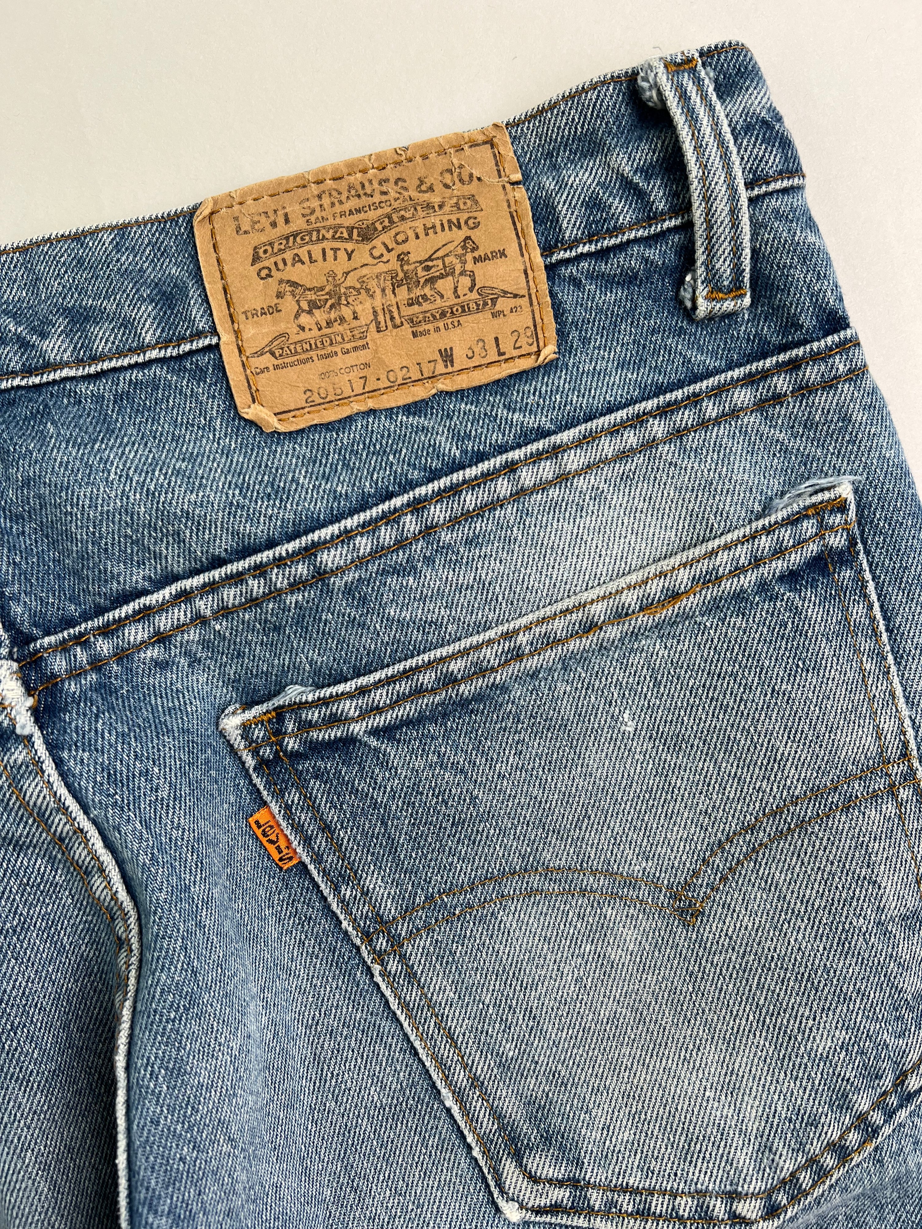 LEVIS 517 BOOTCUT VINTAGE JEANS ORANGE TAB MADE IN USA - W33