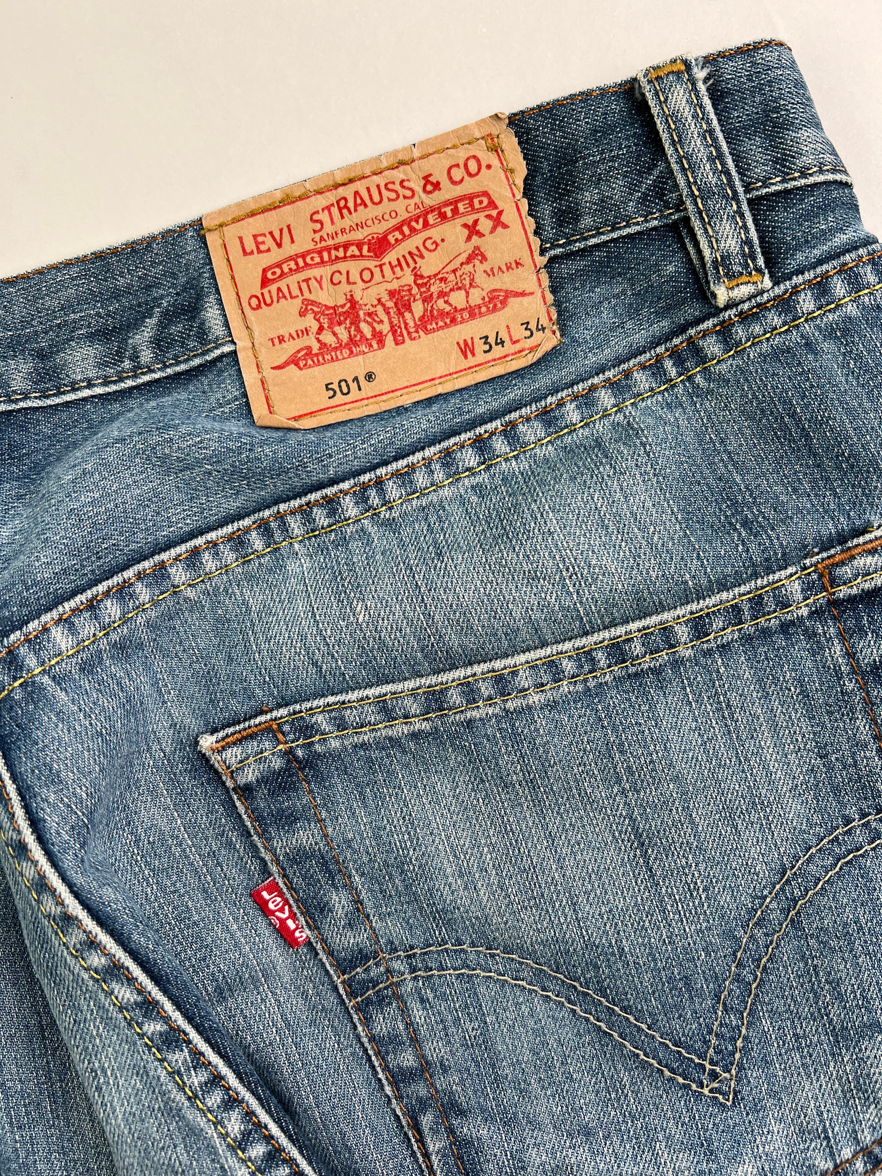 LEVIS 501 VINTAGE JEANS MADE IN USA - W34