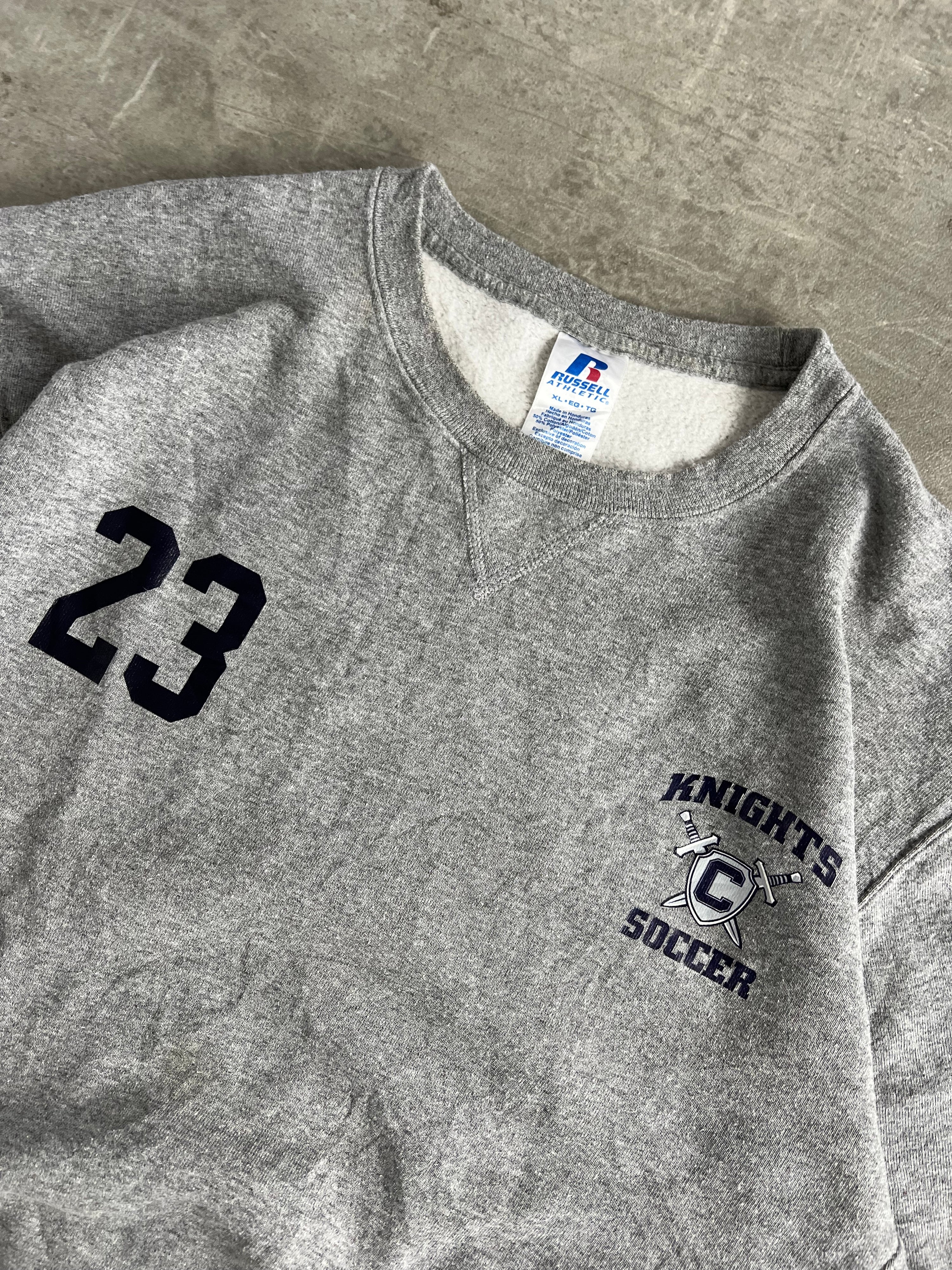 RUSSELL ATHLETIC VINTAGE CREWNECK GREY KNIGTHS - XL