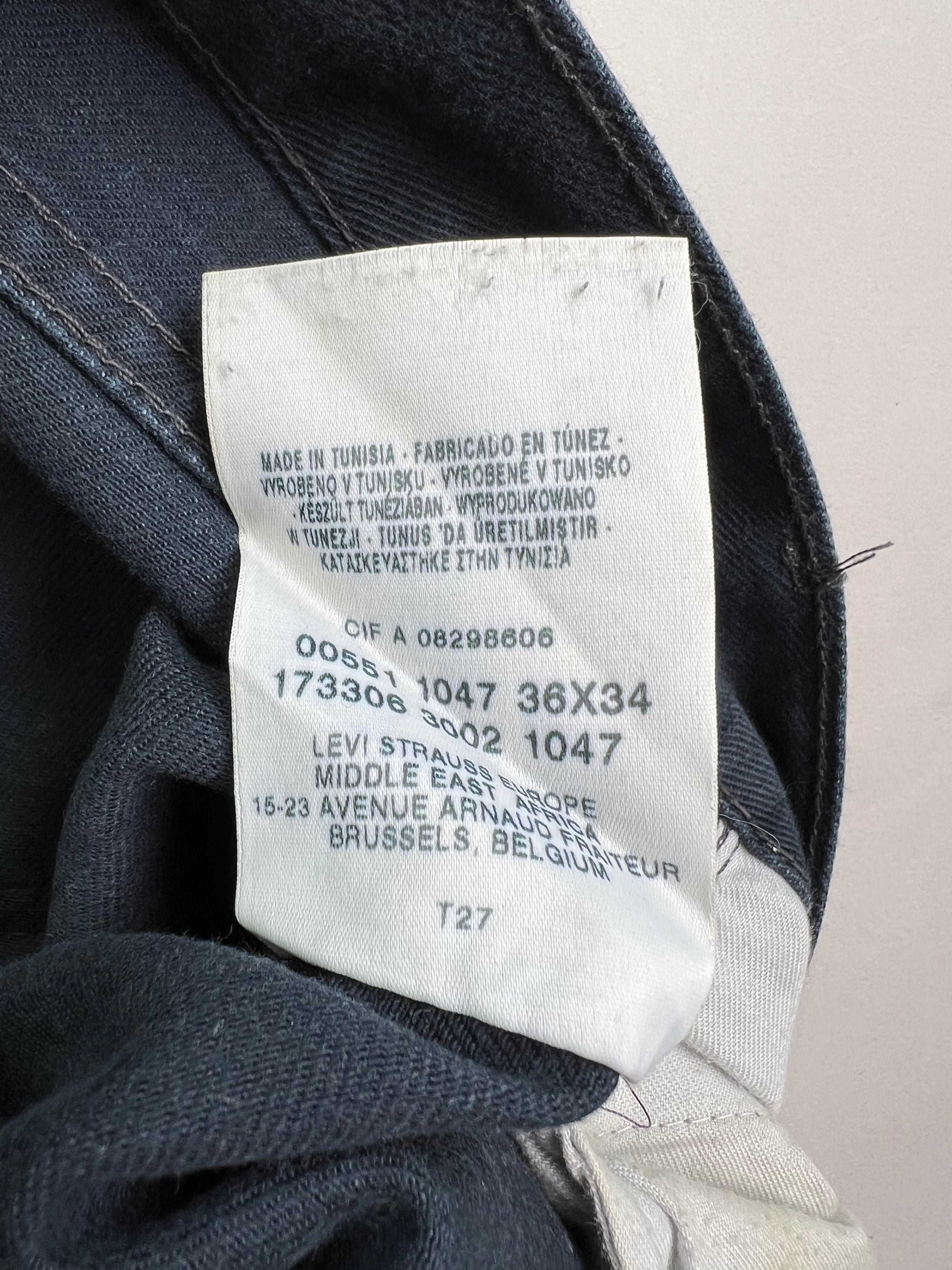 LEVIS 501 VINTAGE JEANS BLACK - W36