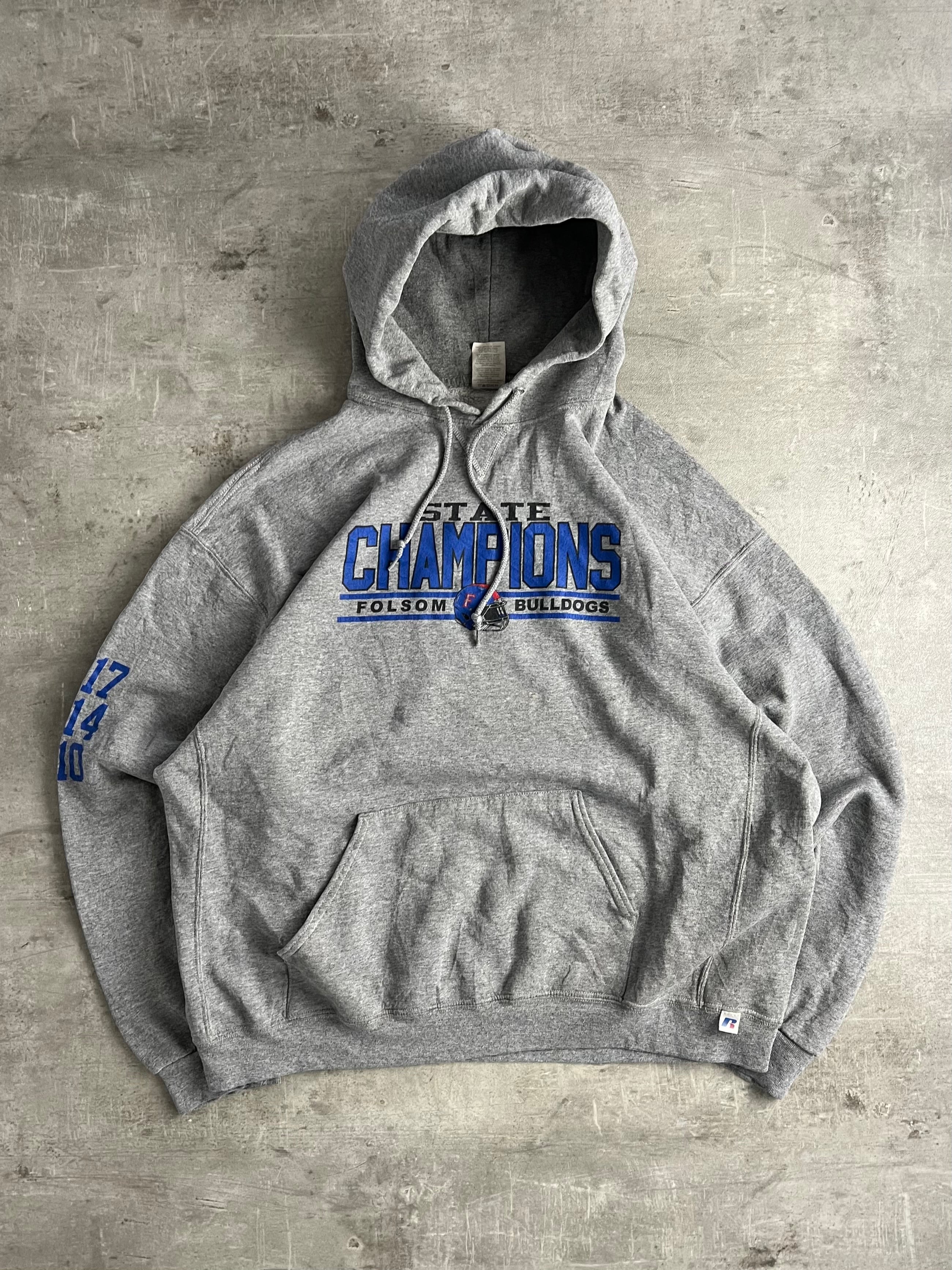 RUSSELL ATHLETIC VINTAGE HOODIE GREY - XXL
