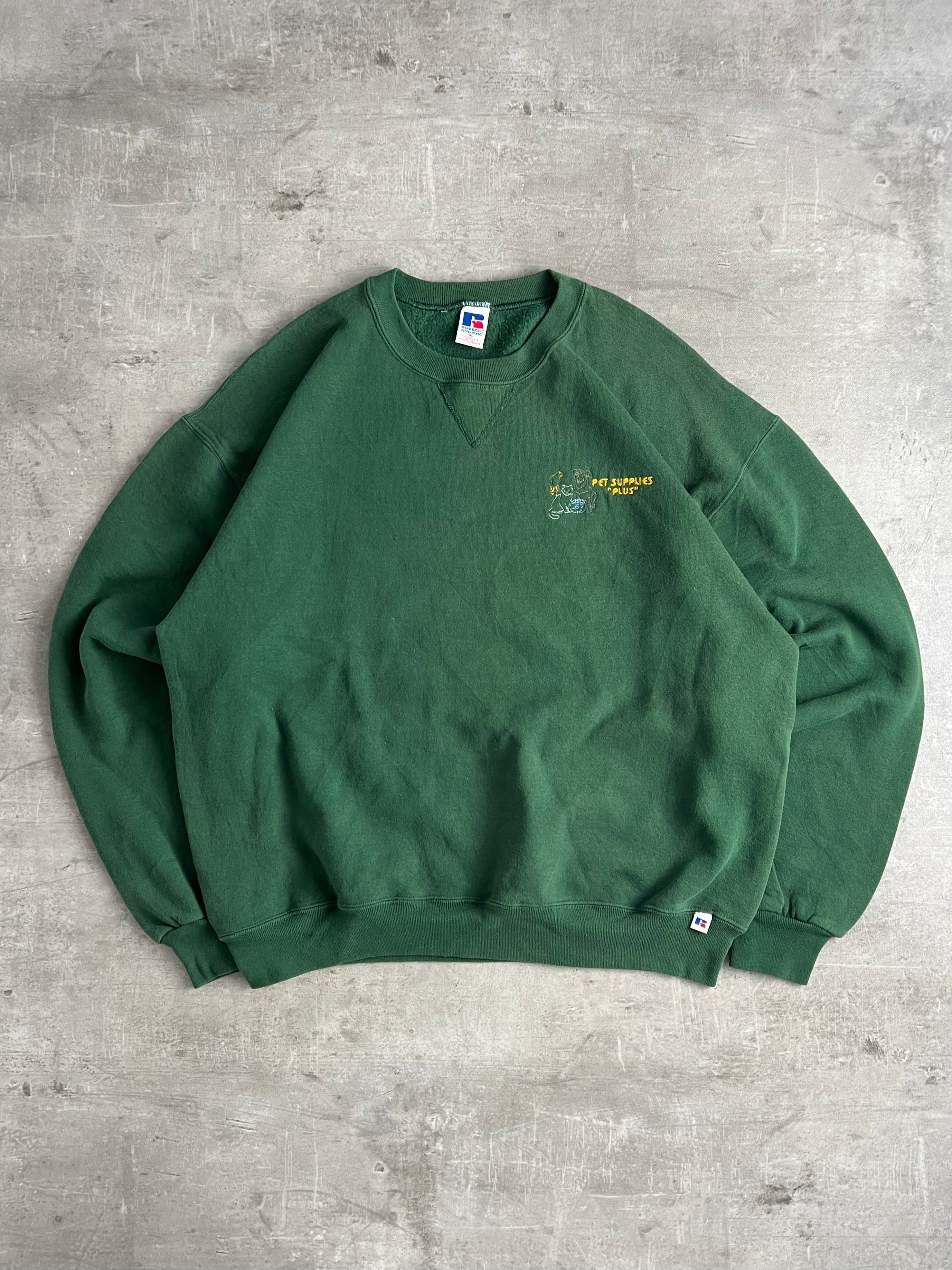 RUSSELL ATHLETIC VINTAGE CREWNECK GREEN - XL