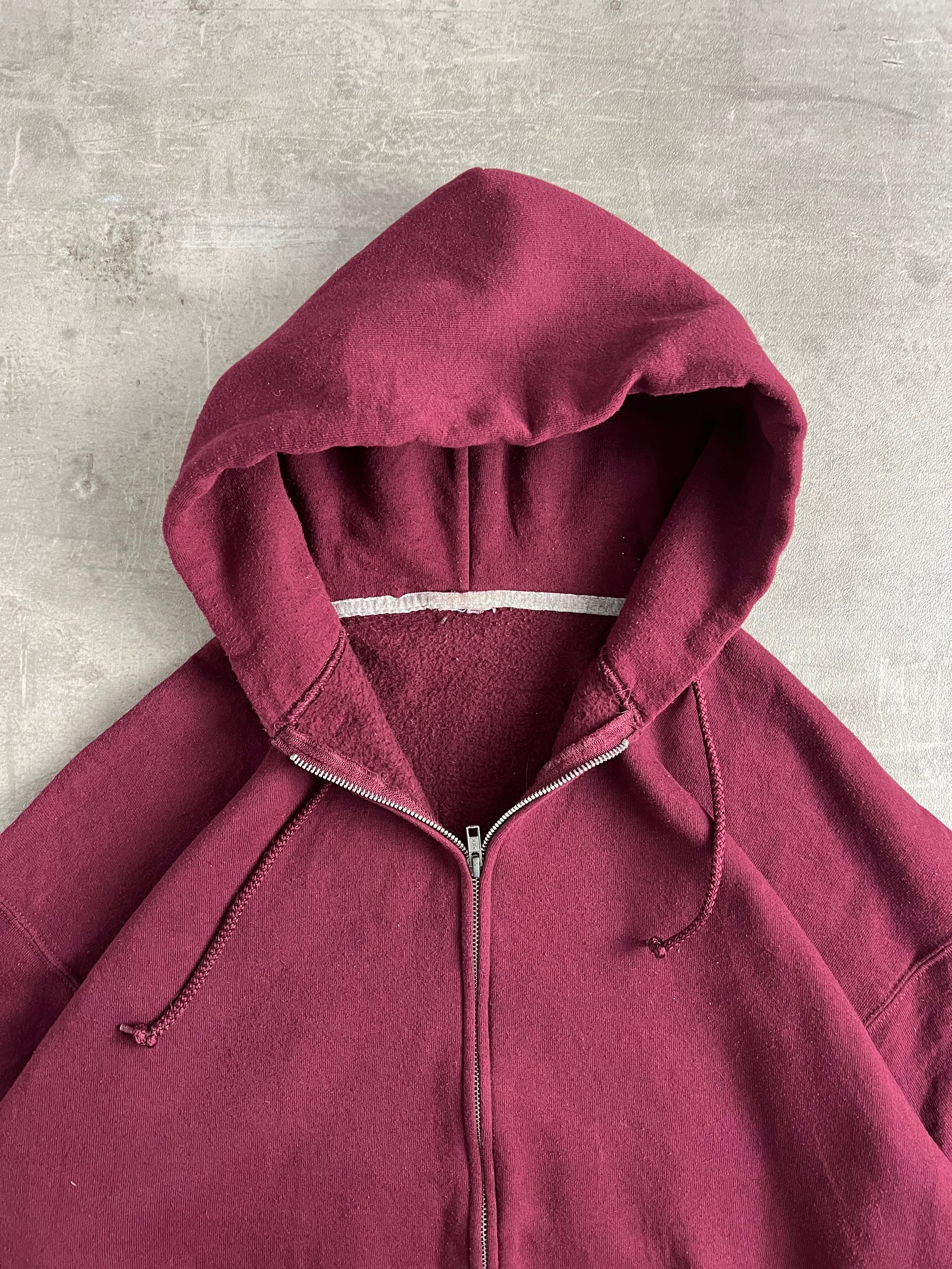 RUSSELL ATHLETIC VINTAGE ZIP HOODIE RED - XL/2XL