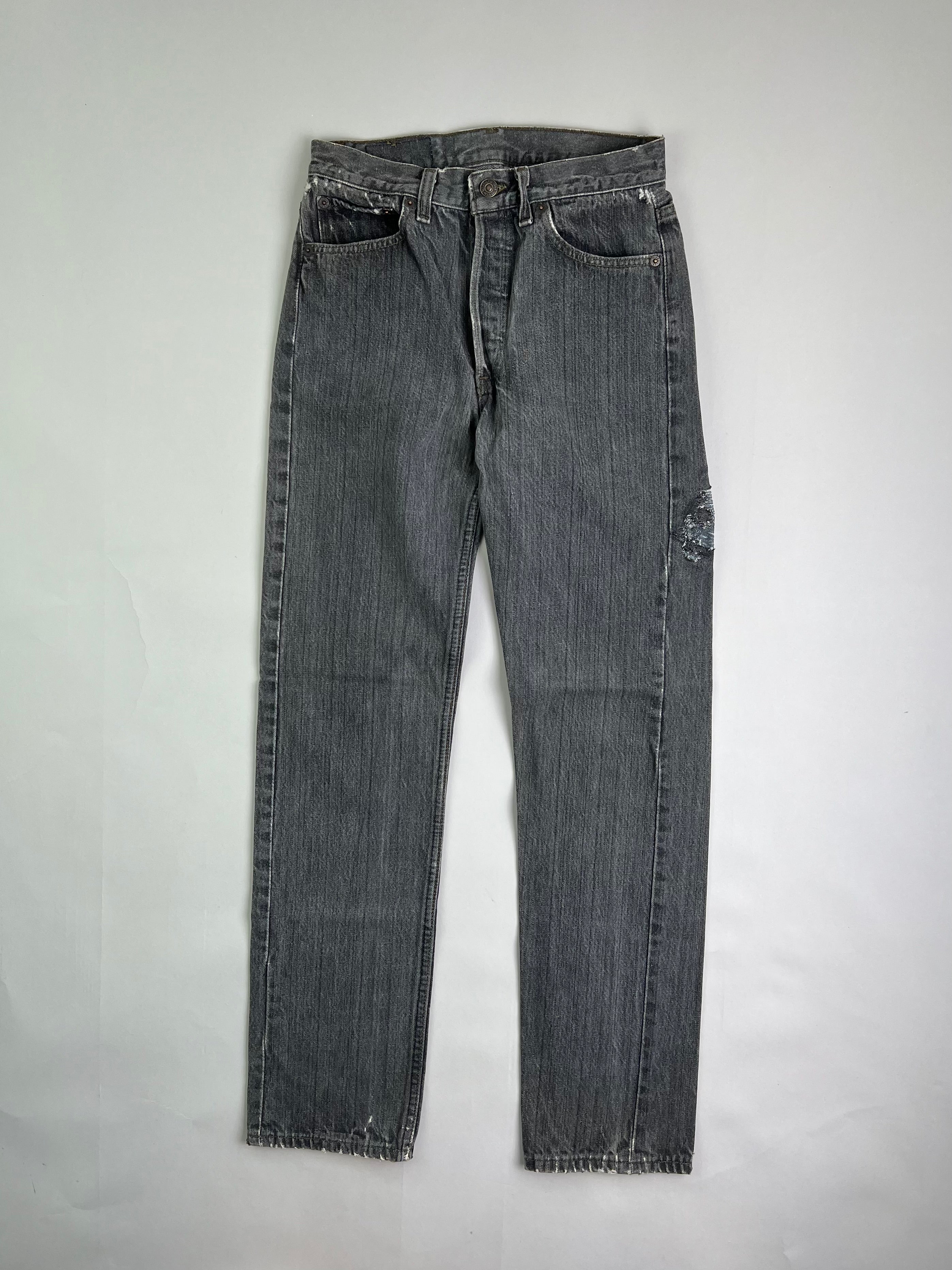 LEVIS 501 VINTAGE JEANS FADED GREY MADE IN USA - W28