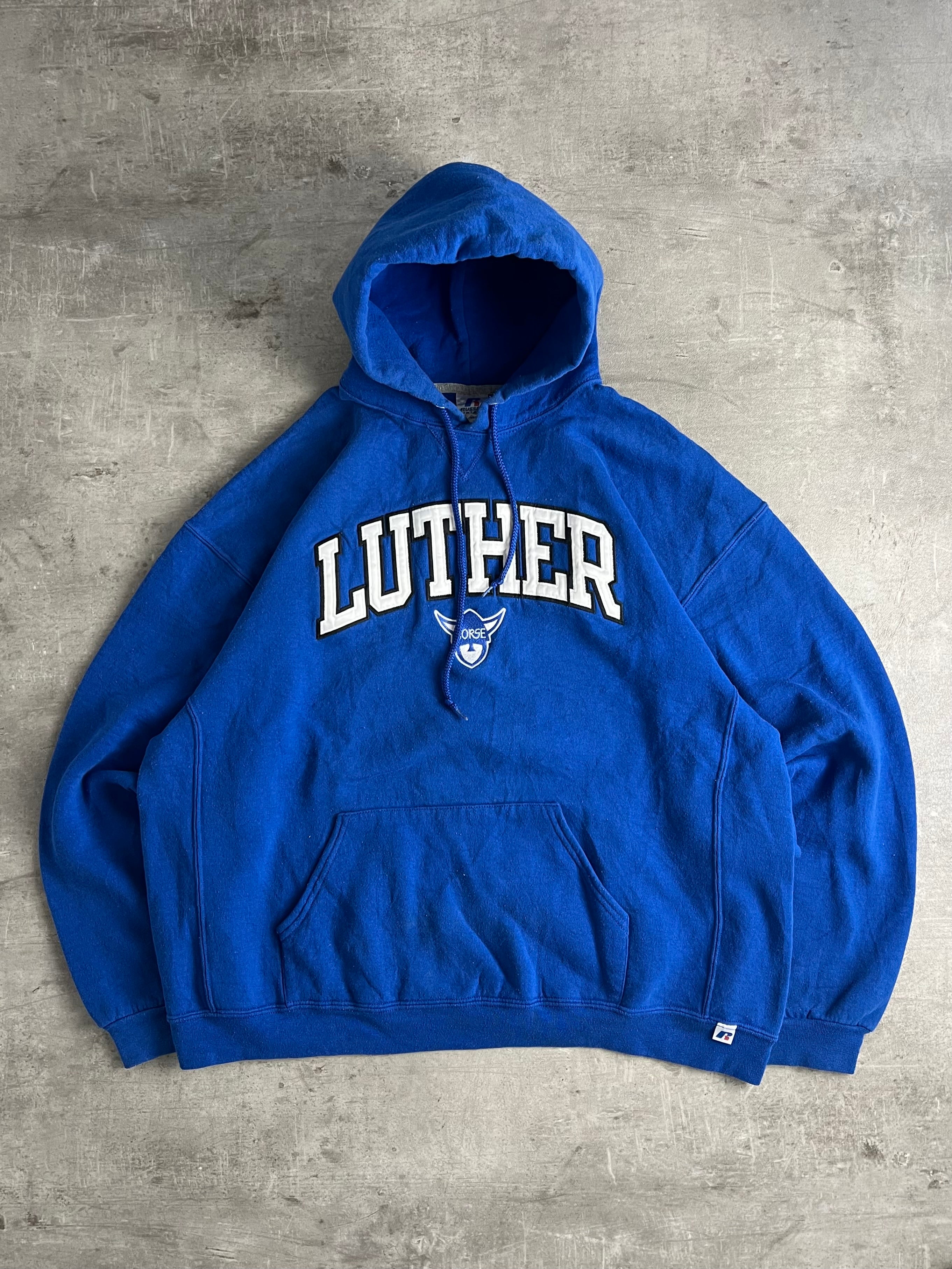 RUSSELL ATHLETIC VINTAGE HOODIE BLUE LUTHER - XXL