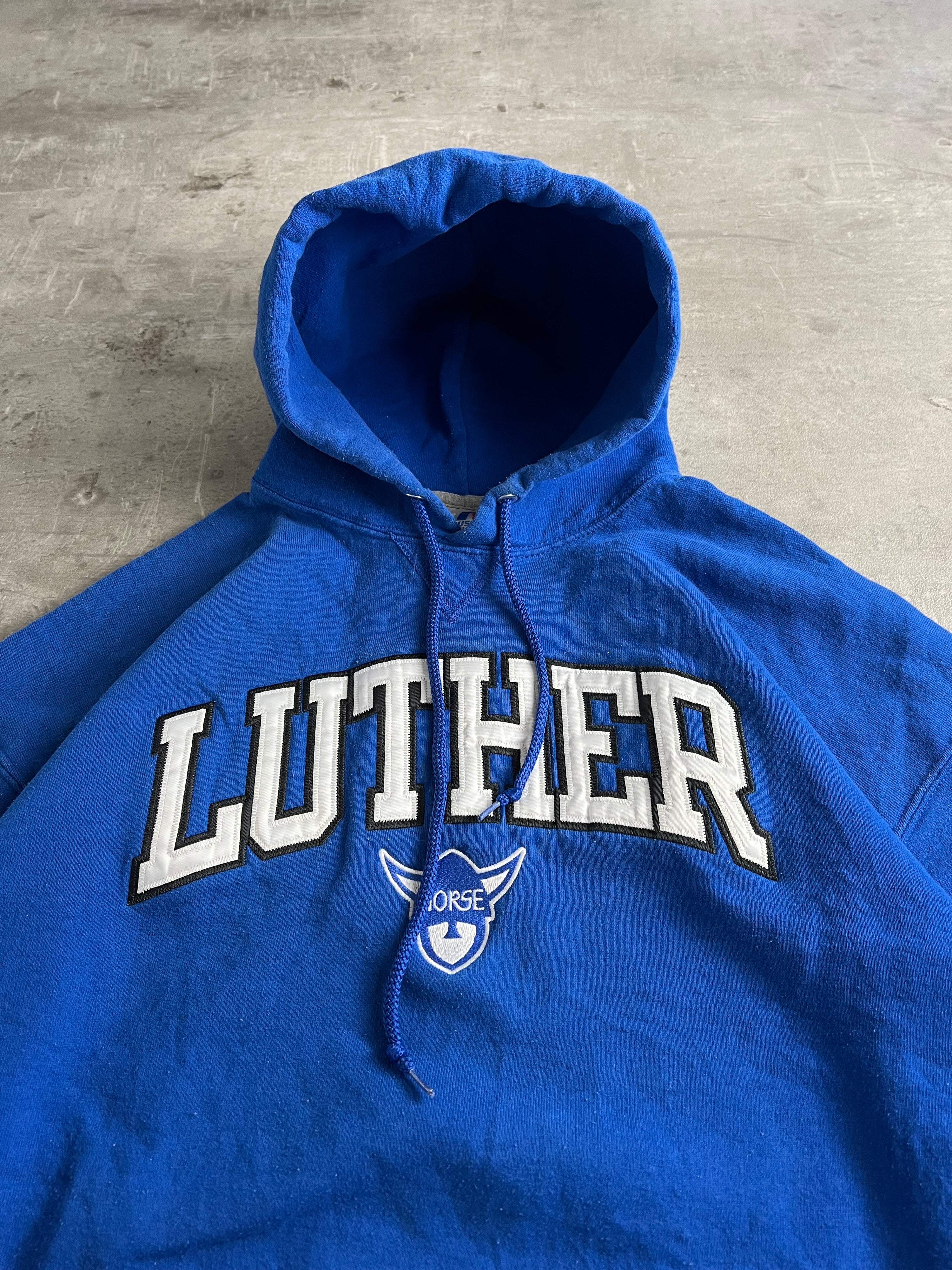 RUSSELL ATHLETIC VINTAGE HOODIE BLUE LUTHER - XXL