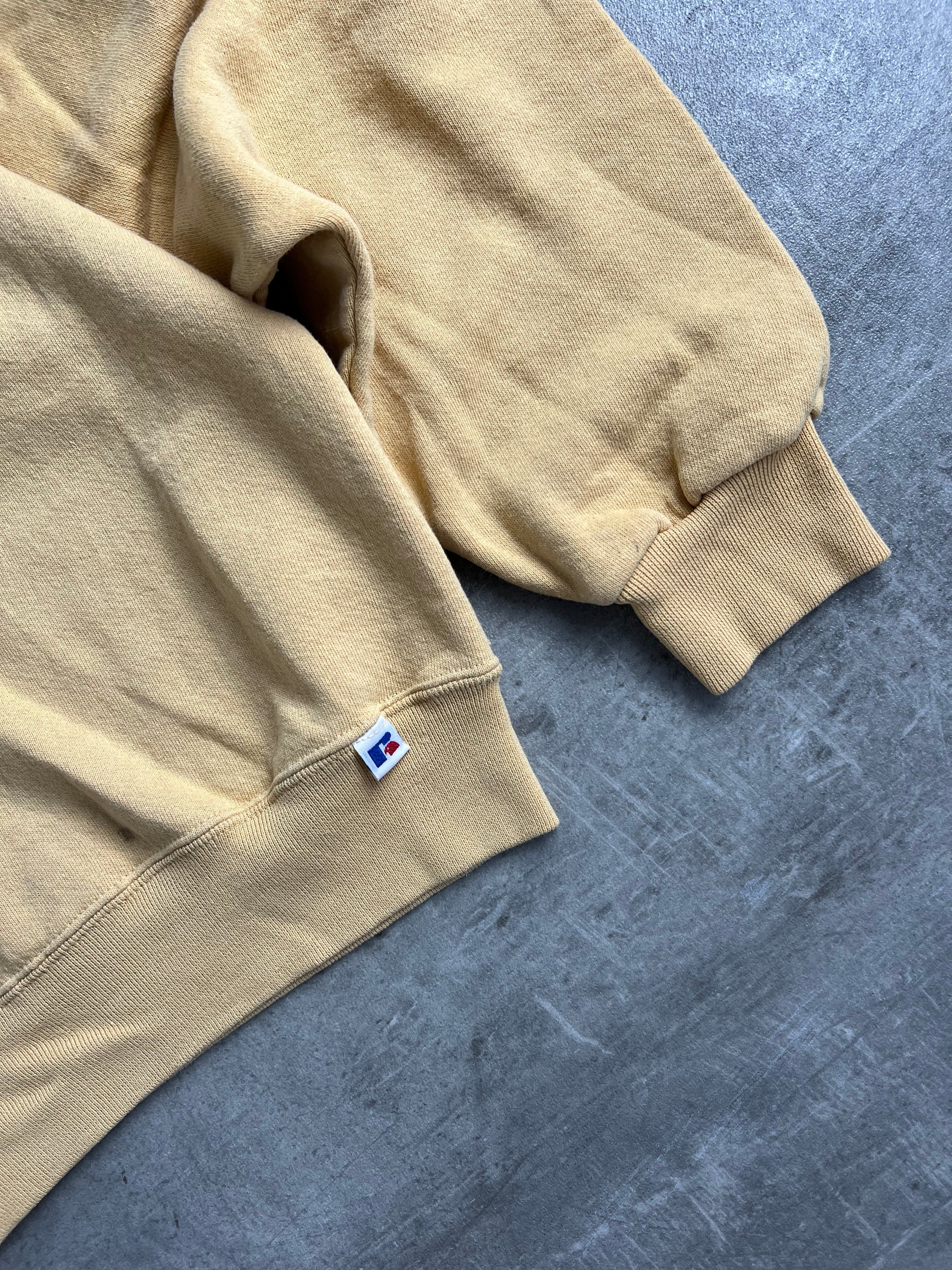 RUSSELL ATHLETIC VINTAGE CREWNECK SUNFADE YELLOW - M/L