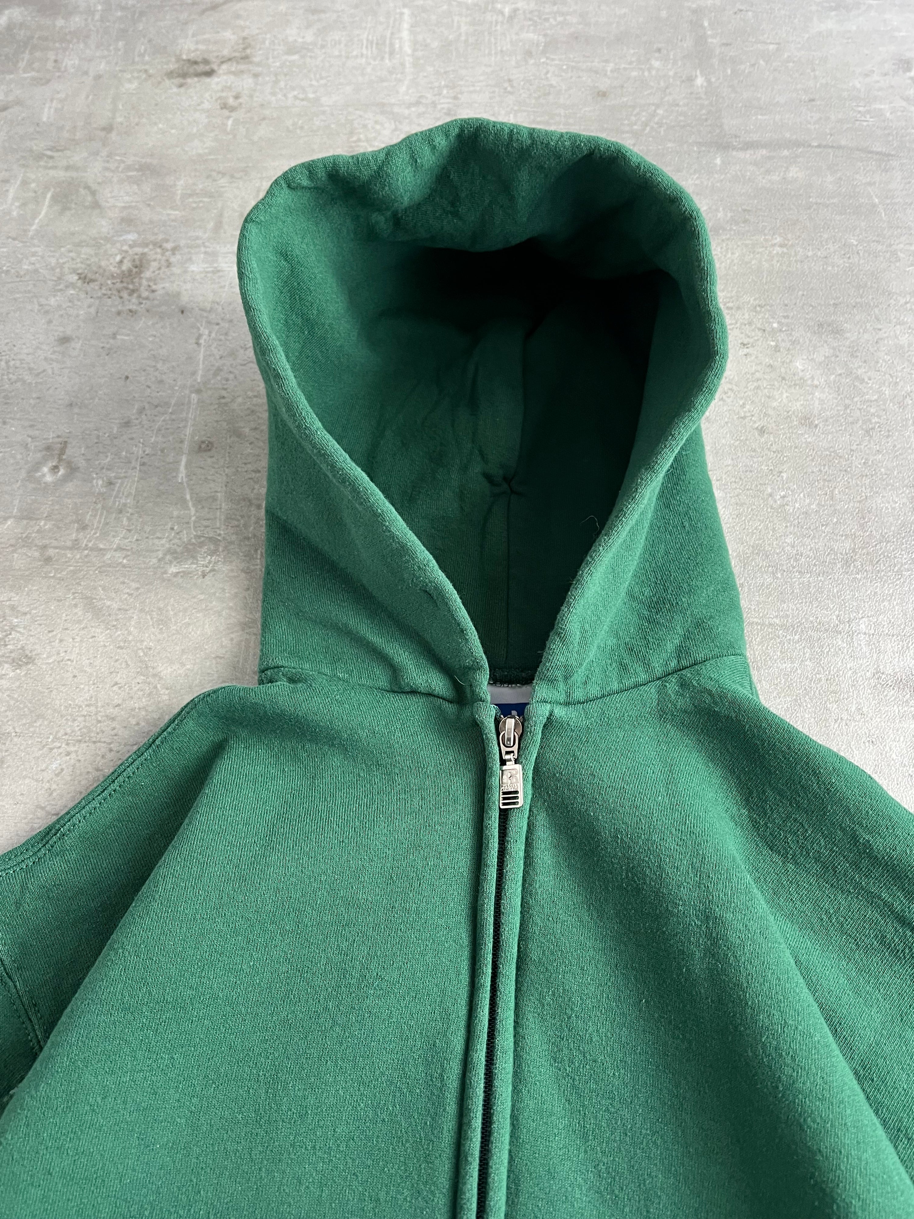 RUSSELL ATHLETIC VINTAGE ZIP HOODIE GREEN - M