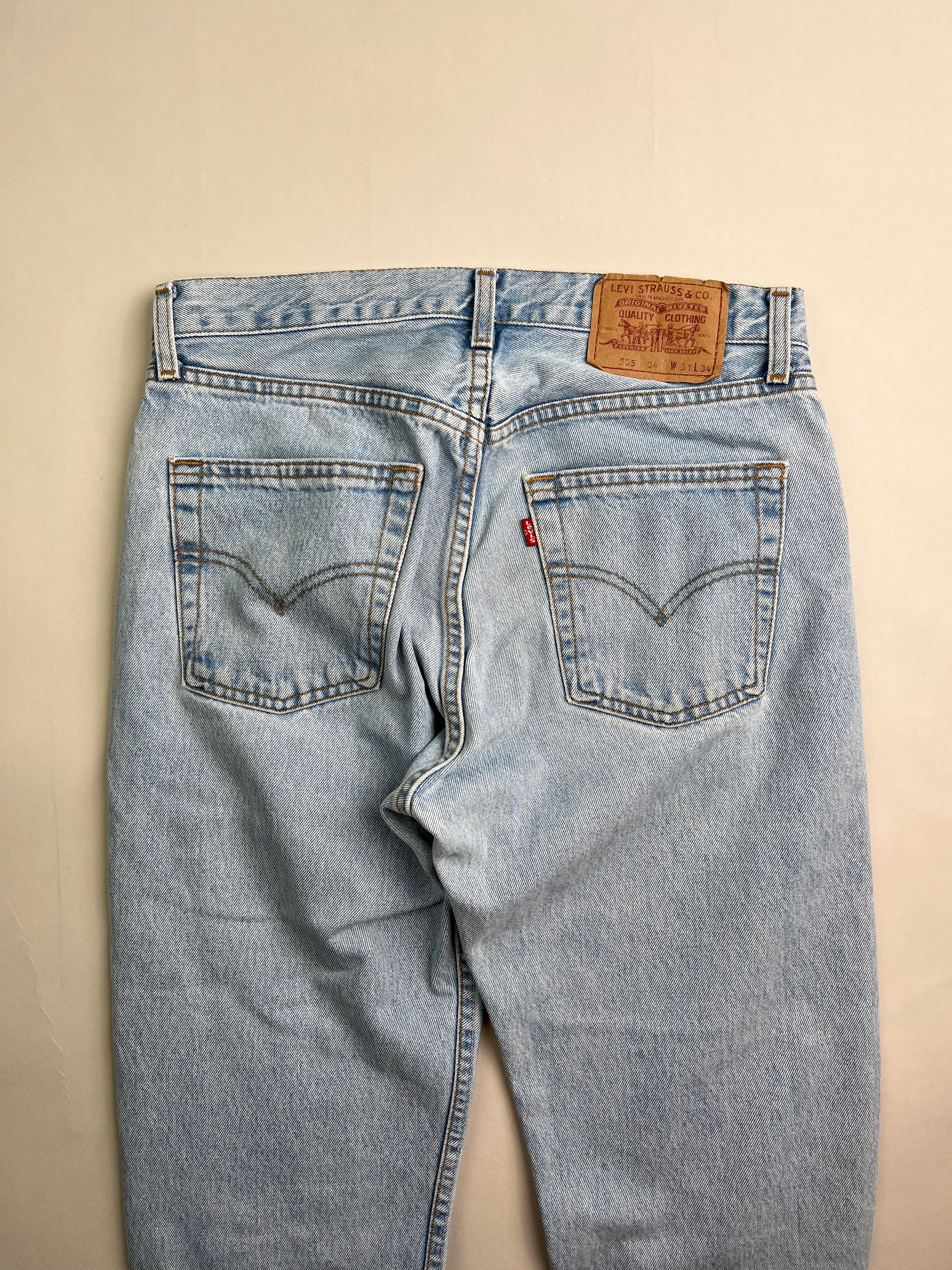 LEVIS 505 VINTAGE JEANS LIGHT WASH MADE IN ITALY - W31