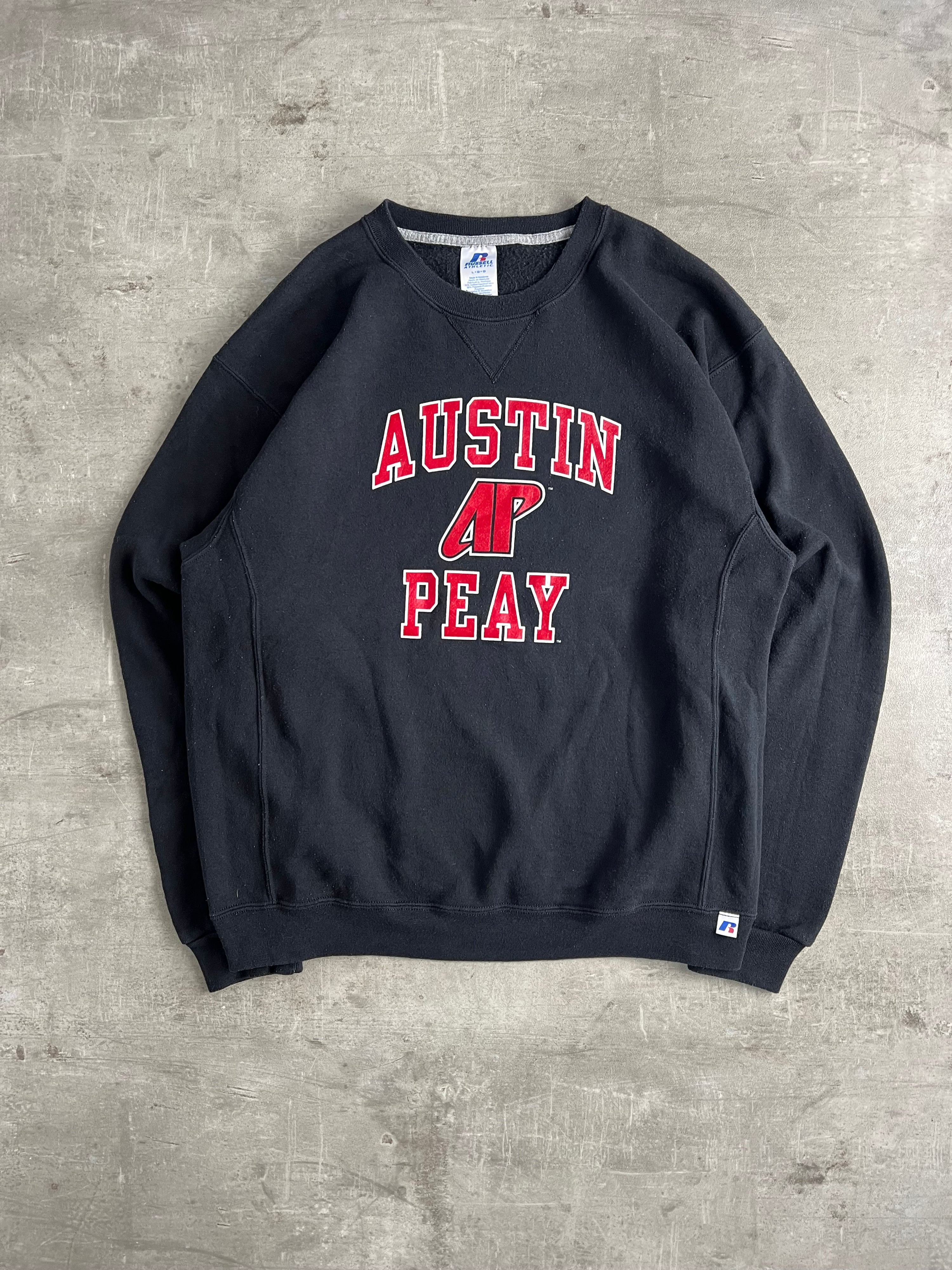 RUSSELL ATHLETIC VINTAGE CREWNECK BLACK AUSTIN PEAY - LARGE