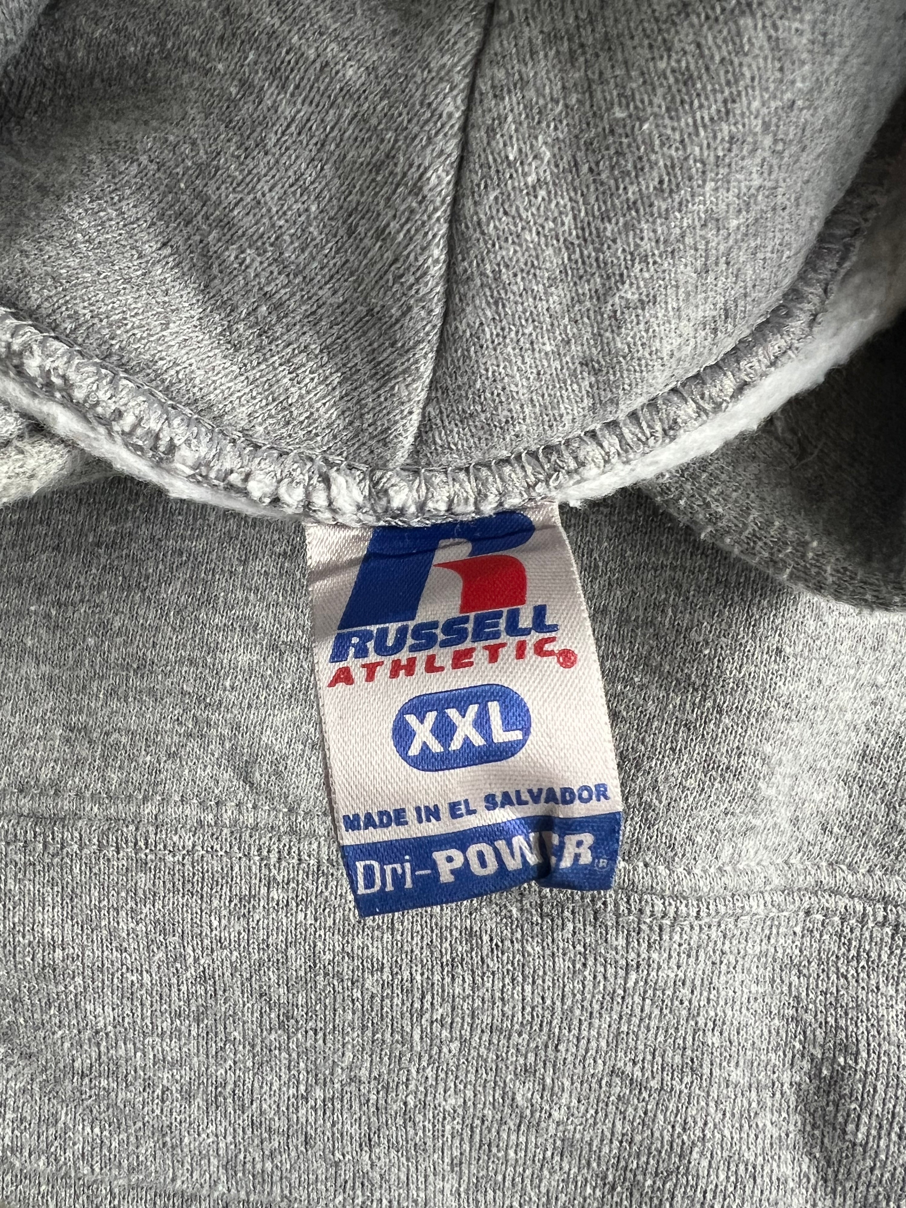 RUSSELL ATHLETIC VINTAGE HOODIE GREY DEL CAMPO COUGARS - XXL