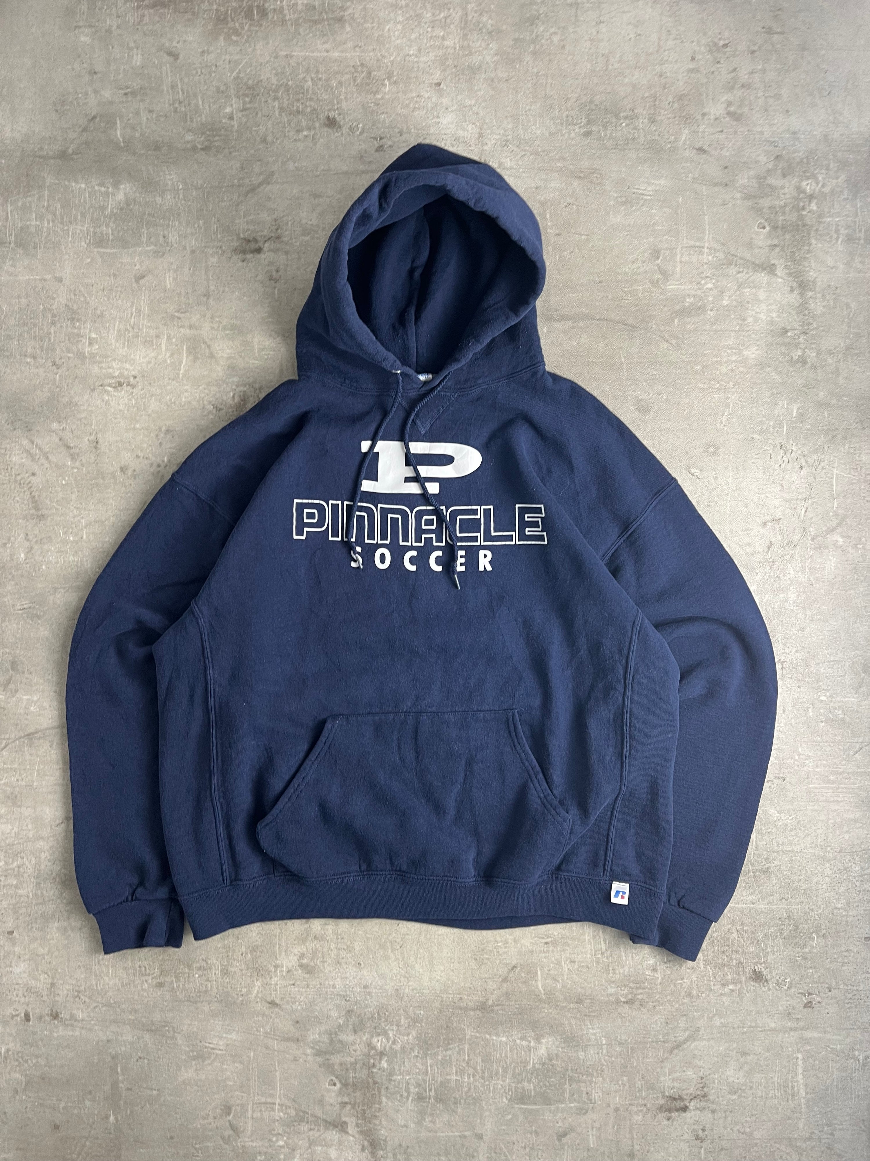 RUSSELL ATHLETIC VINTAGE HOODIE BLUE PINNACLE SOCCER - XL