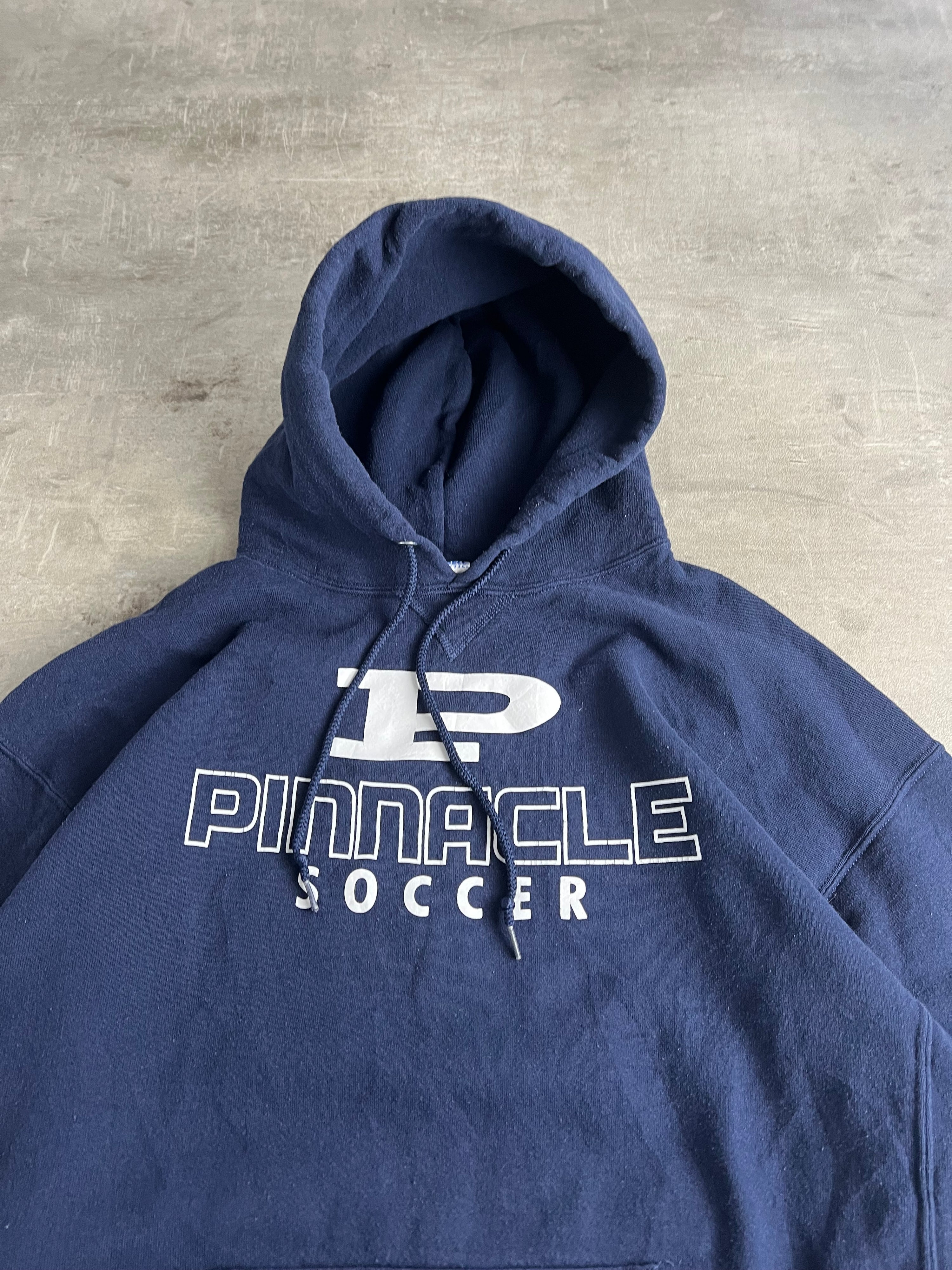 RUSSELL ATHLETIC VINTAGE HOODIE BLUE PINNACLE SOCCER - XL