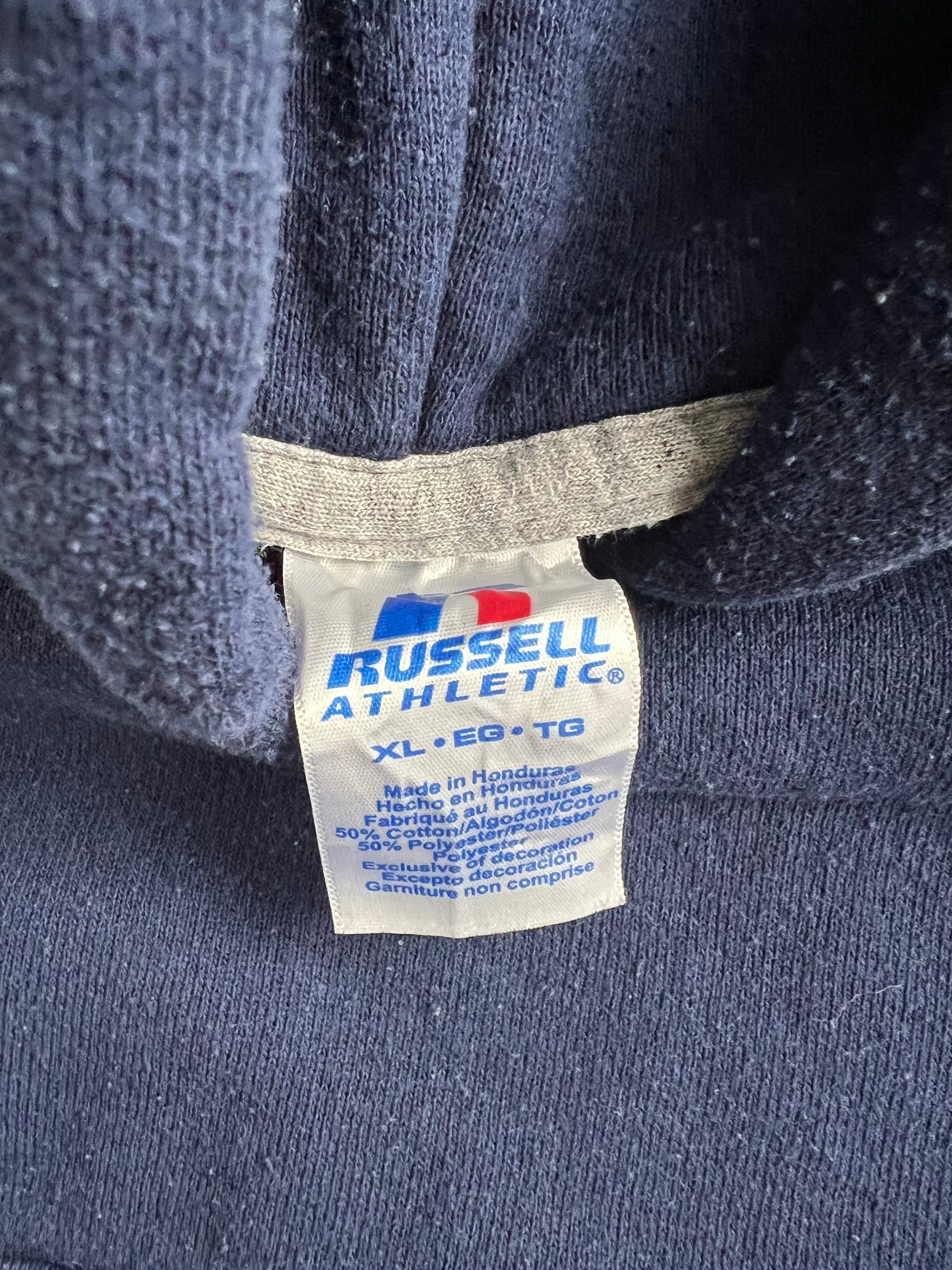 RUSSELL ATHLETIC VINTAGE HOODIE BLUE PINNACLE SOCCER - XL