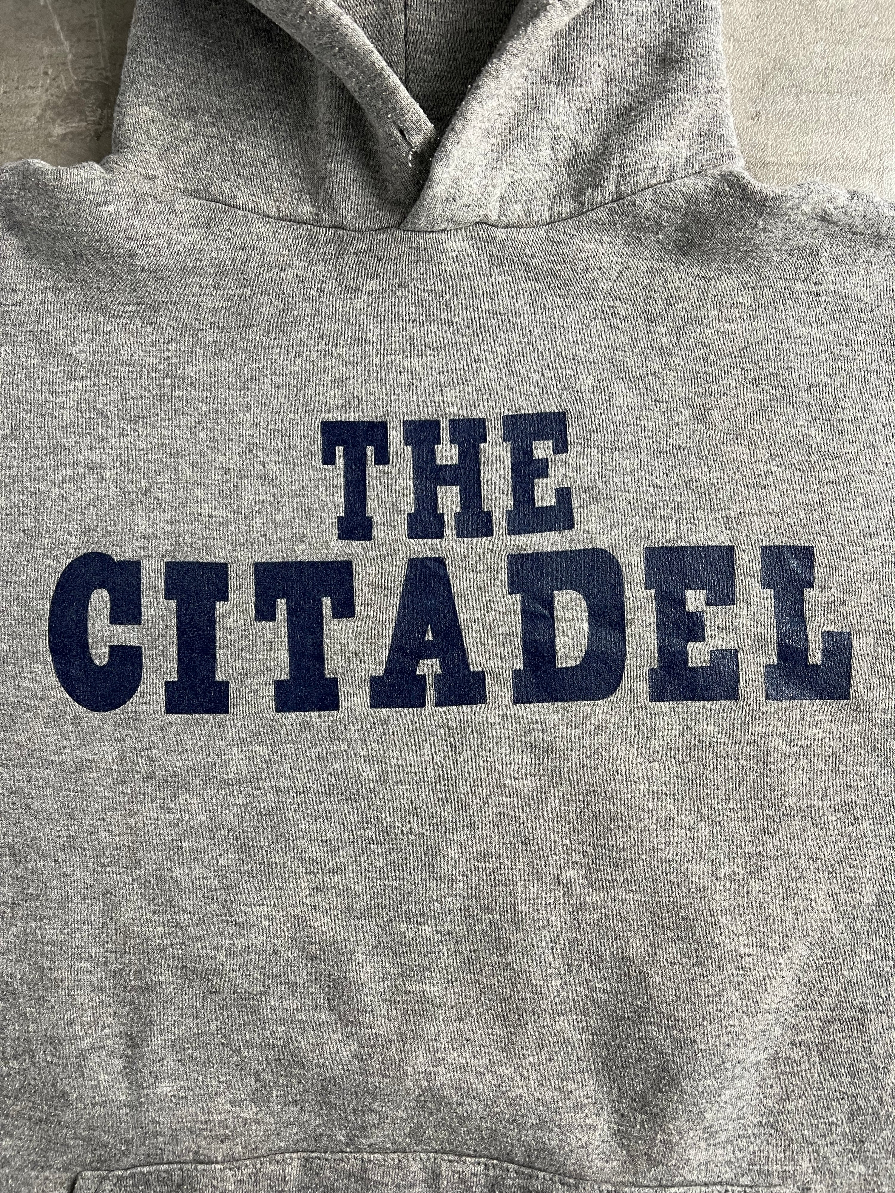 RUSSELL ATHLETIC VINTAGE HOODIE GREY THE CITADEL - XL