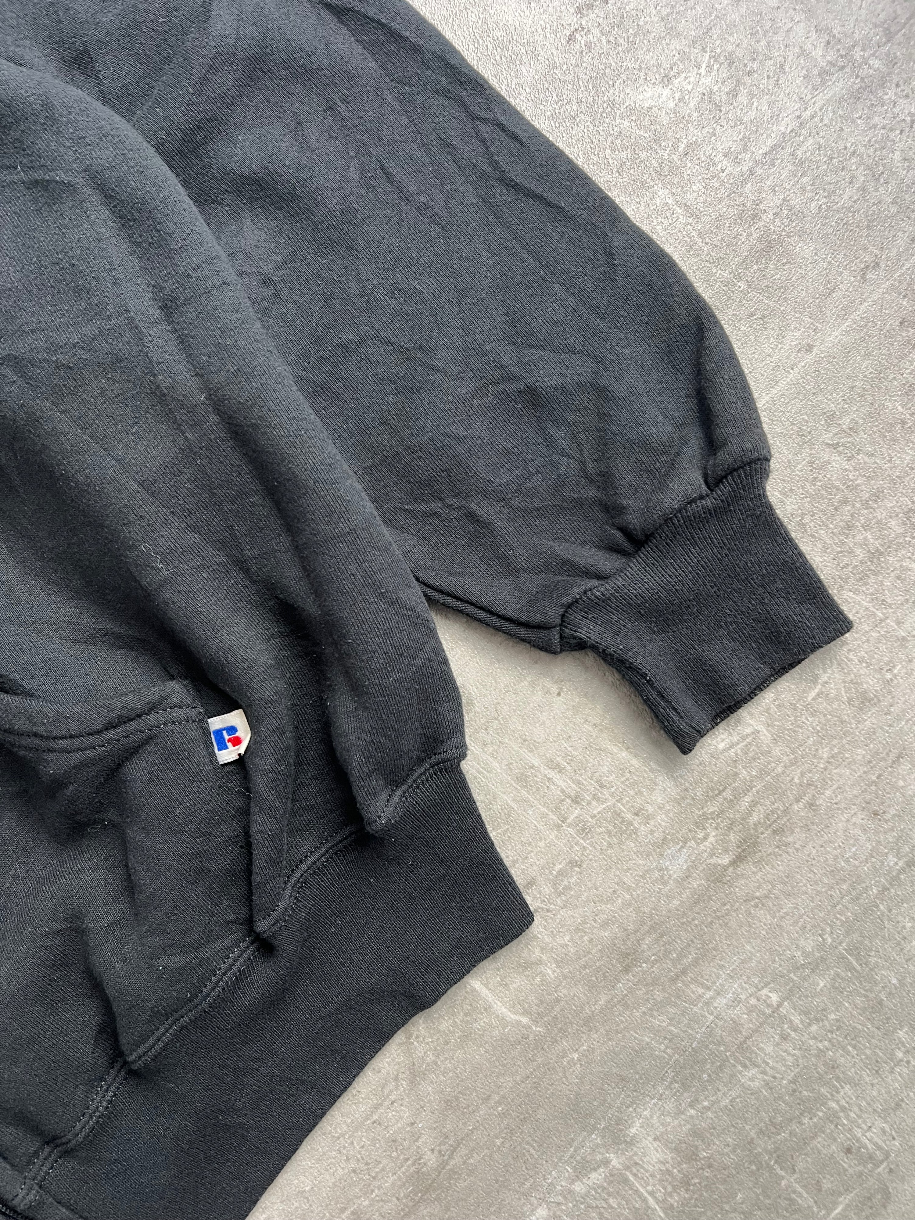 RUSSELL ATHLETIC VINTAGE ZIP HOODIE BLACK - XL