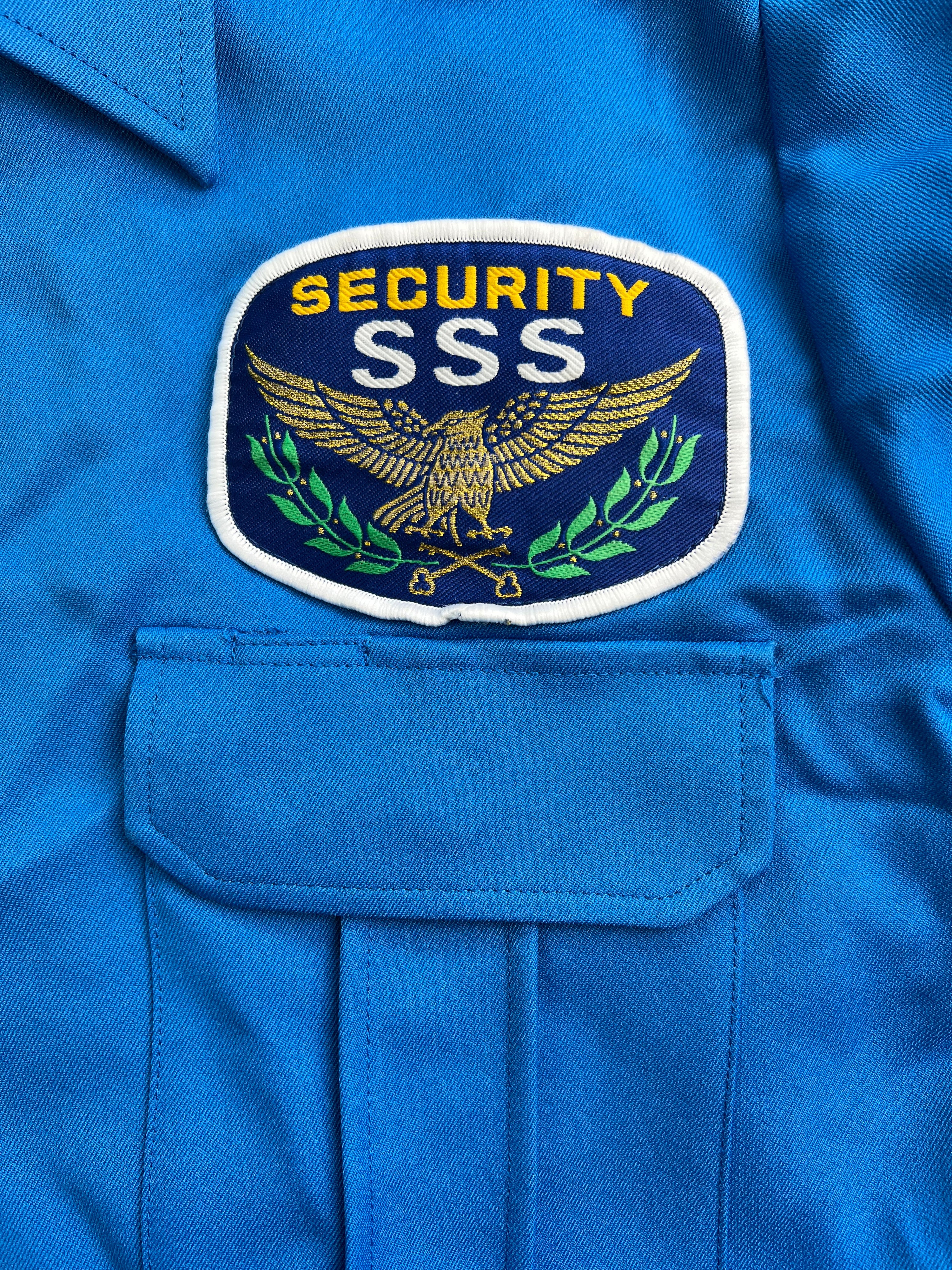 VINTAGE SECURITY WORK SHIRT BLUE - M