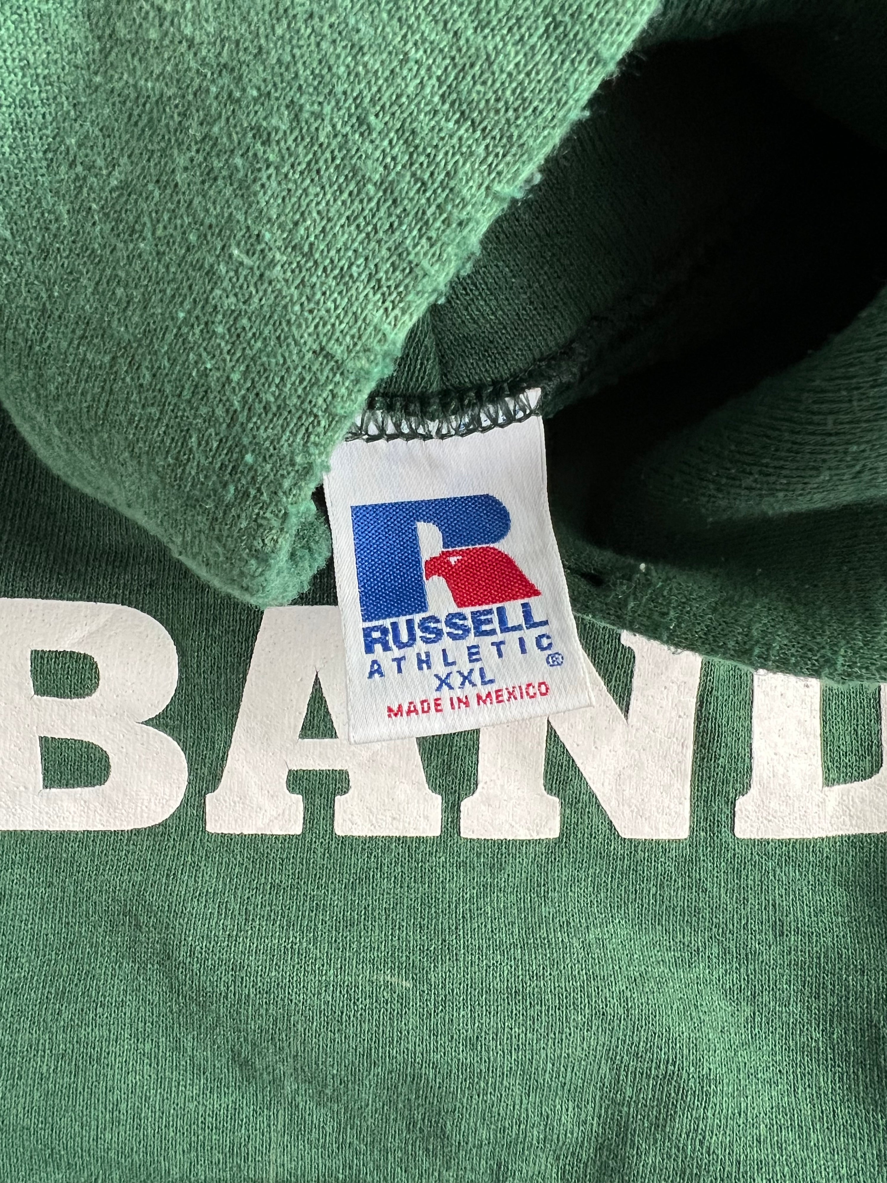 RUSSELL ATHLETIC VINTAGE HOODIE GREEN LAUREL BAND - XXL