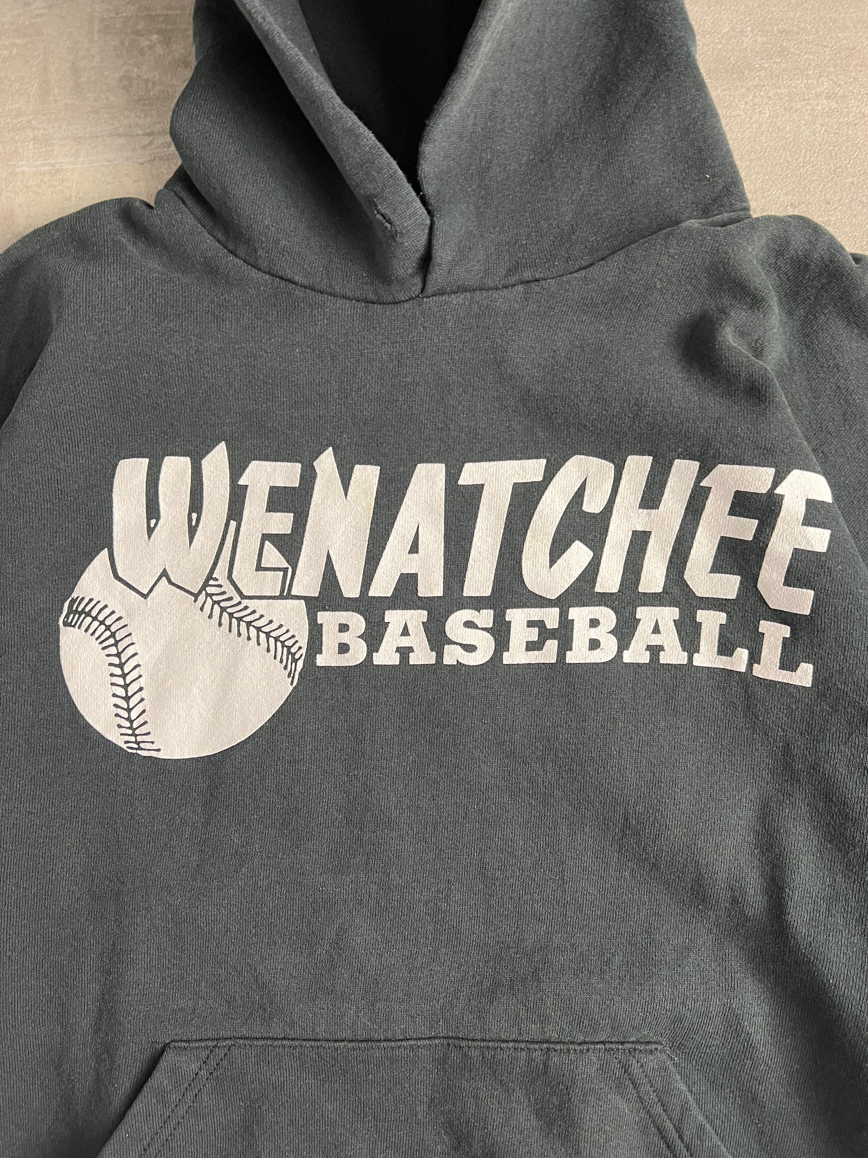 RUSSELL ATHLETIC VINTAGE HOODIE BLACK BASEBALL - L