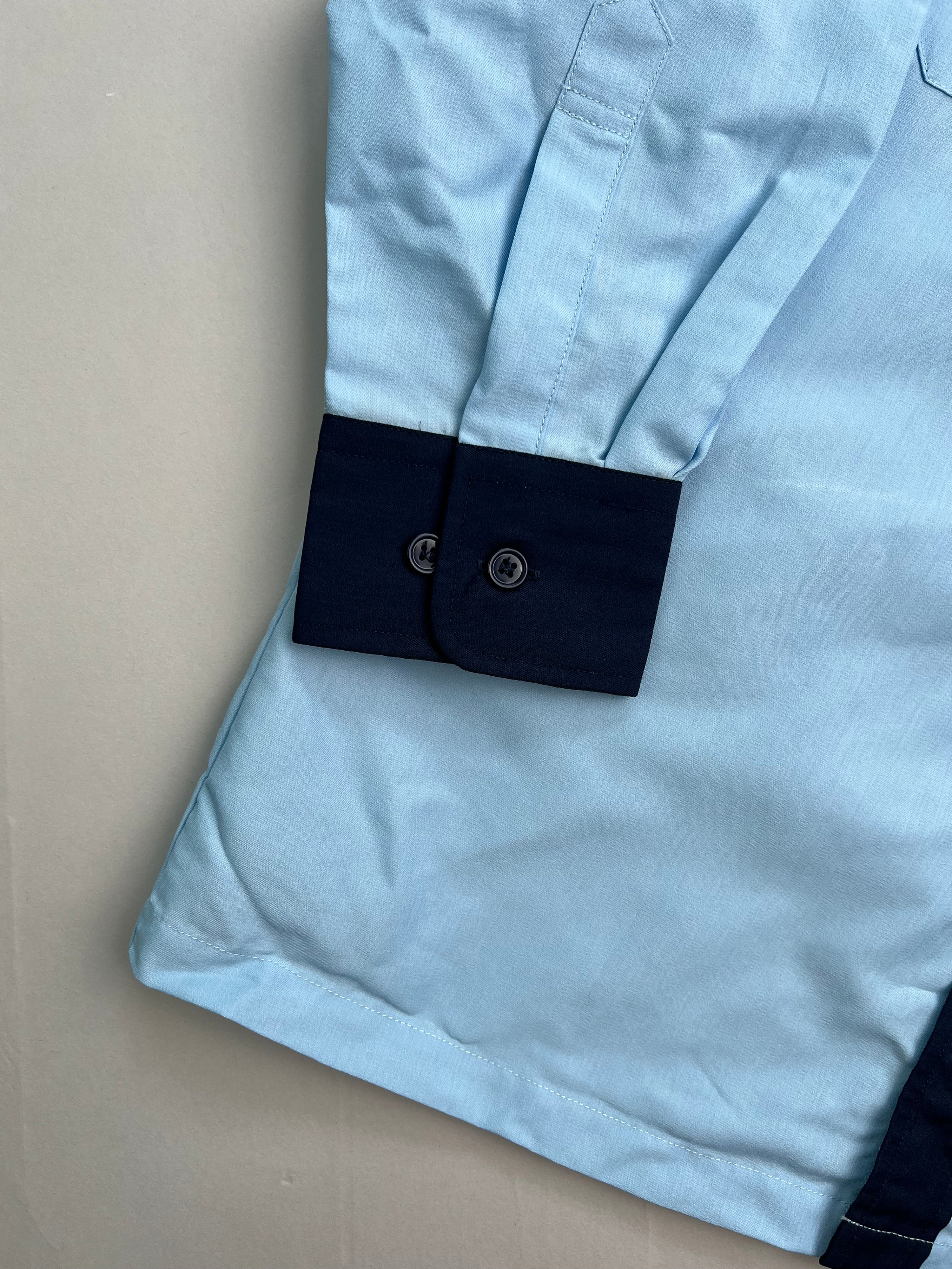 VINTAGE WORK SHIRT LONG SLEEVES LIGHT BLUE - M