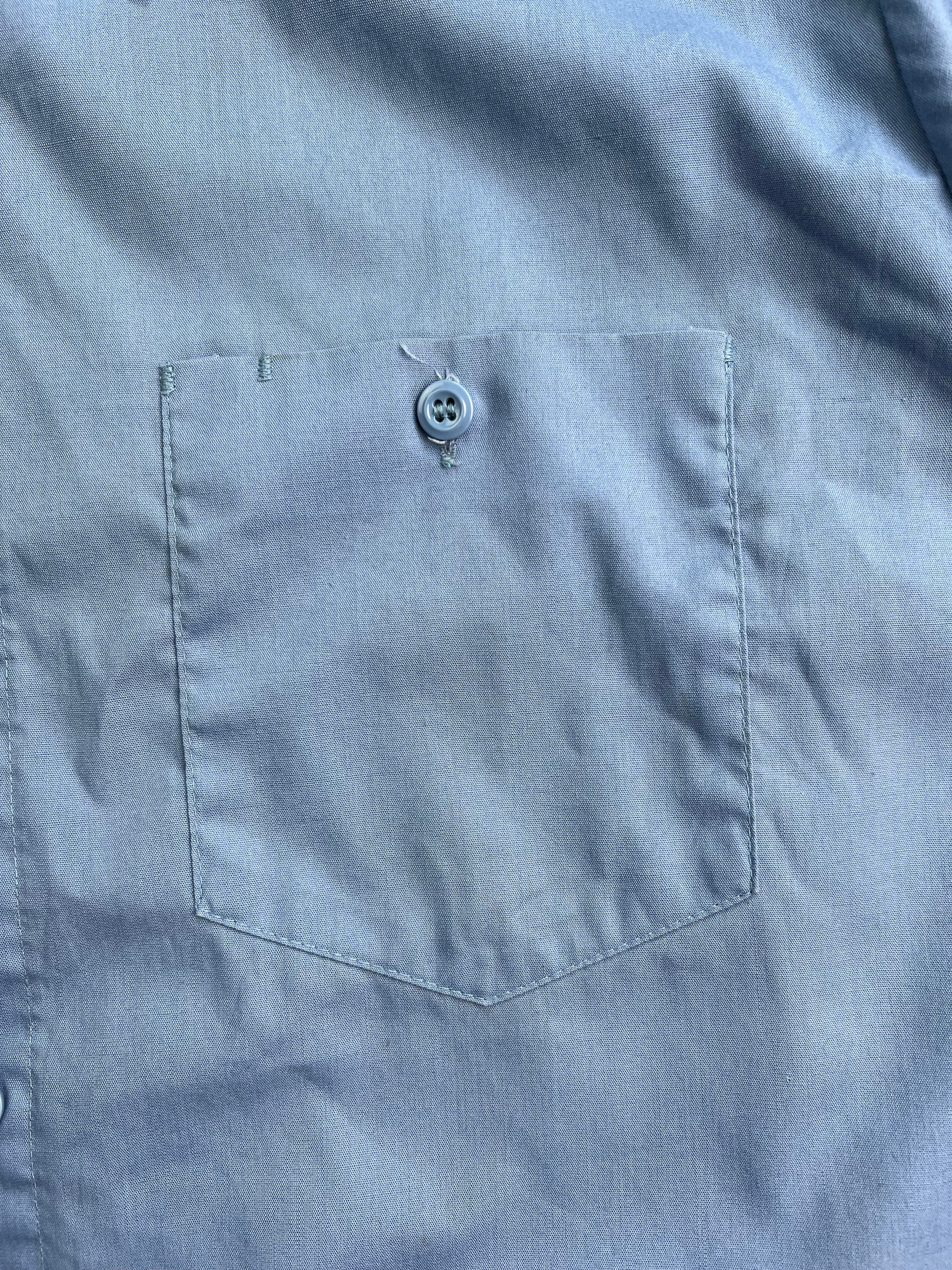 VINTAGE WORK SHIRT LIGHT BLUE MADE IN USA - M