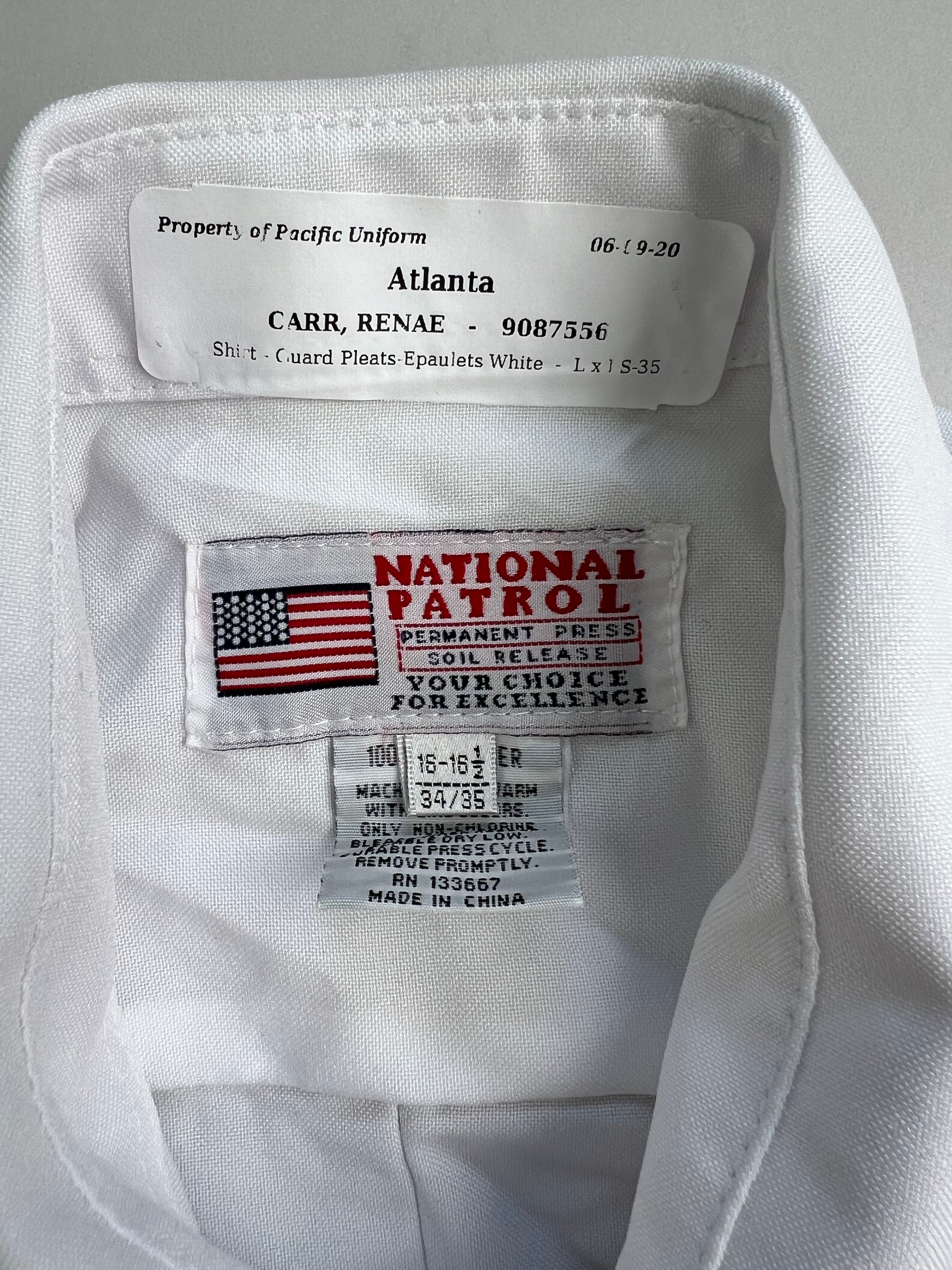 NATIONAL PATROL SECURITY UNIFORM SHIRT USA - L/XL