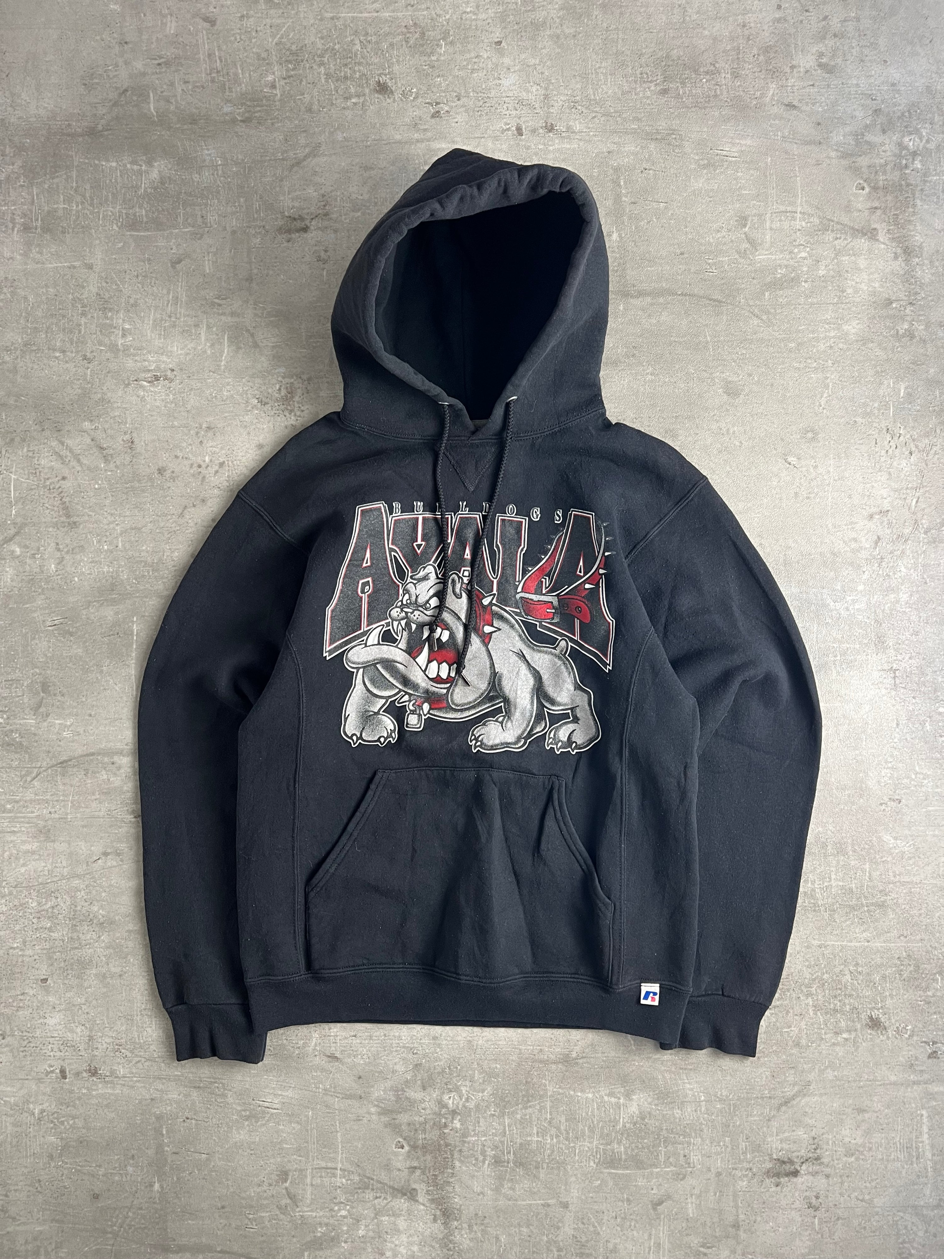 RUSSELL ATHLETIC VINTAGE HOODIE BLACK BULLDOGS - M