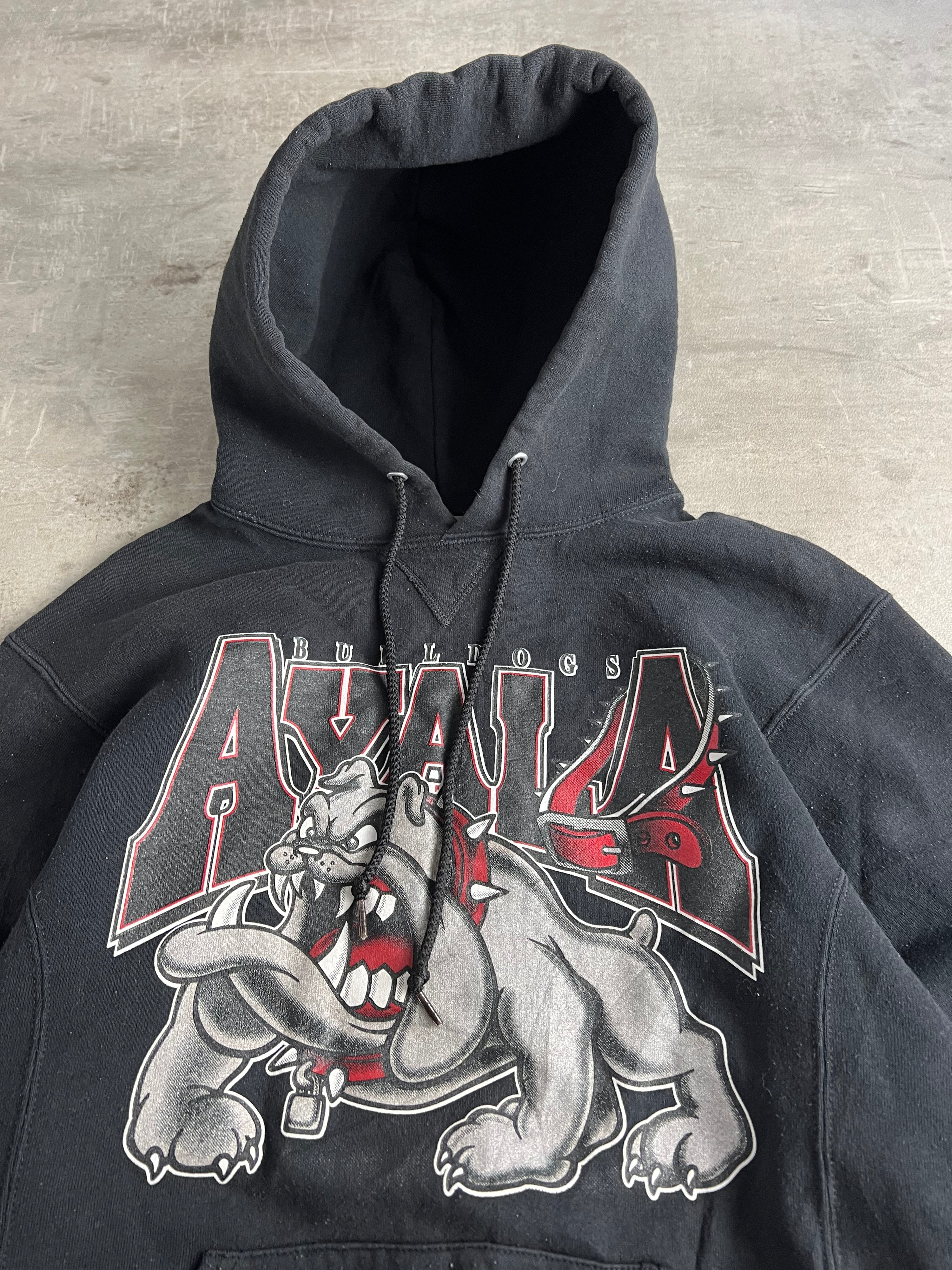 RUSSELL ATHLETIC VINTAGE HOODIE BLACK BULLDOGS - M