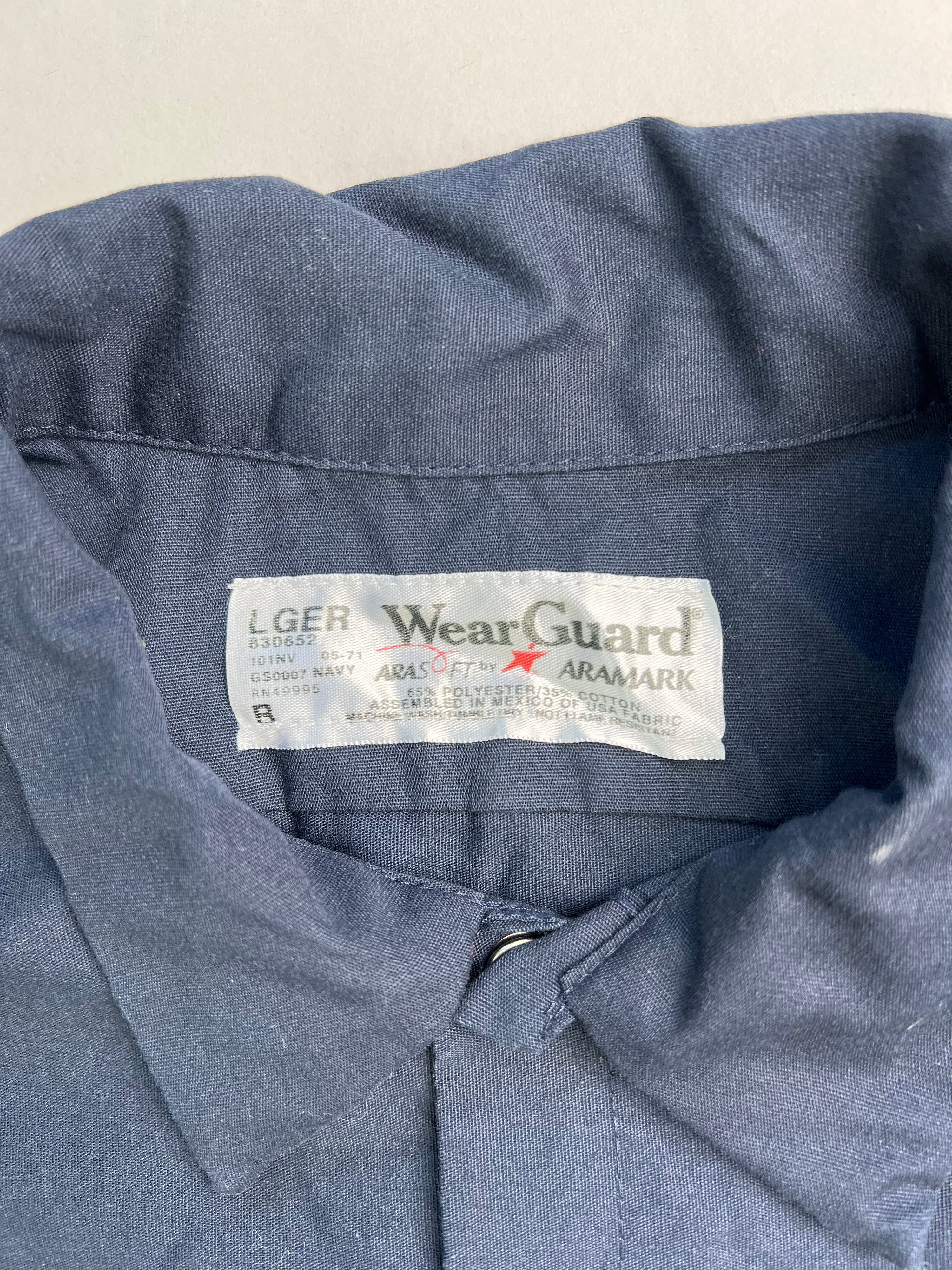 VINTAGE PEPSI WORK SHIRT NAVY BLUE - L