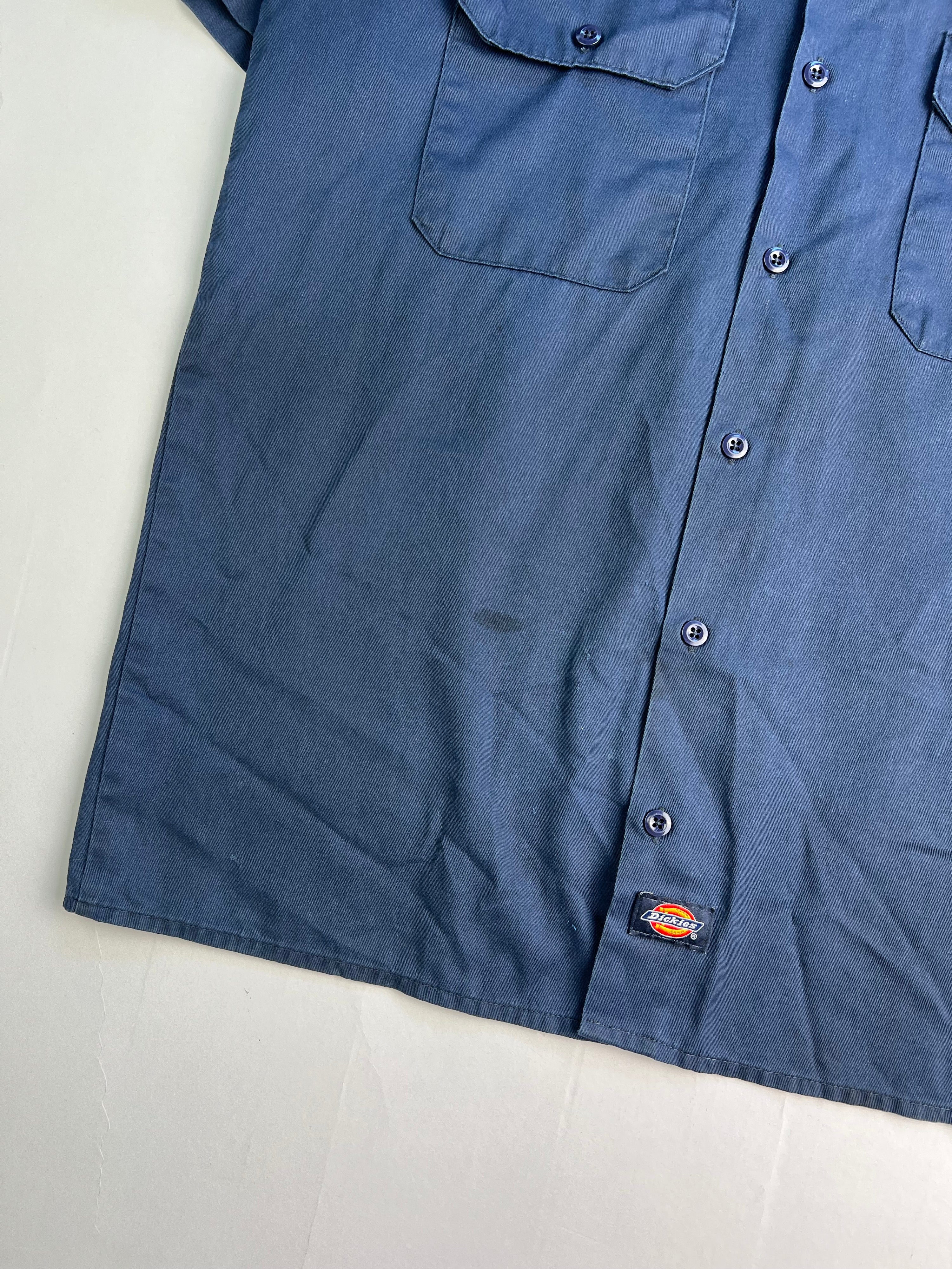 VINTAGE DICKIES WORK SHIRT NAVY BLUE - M