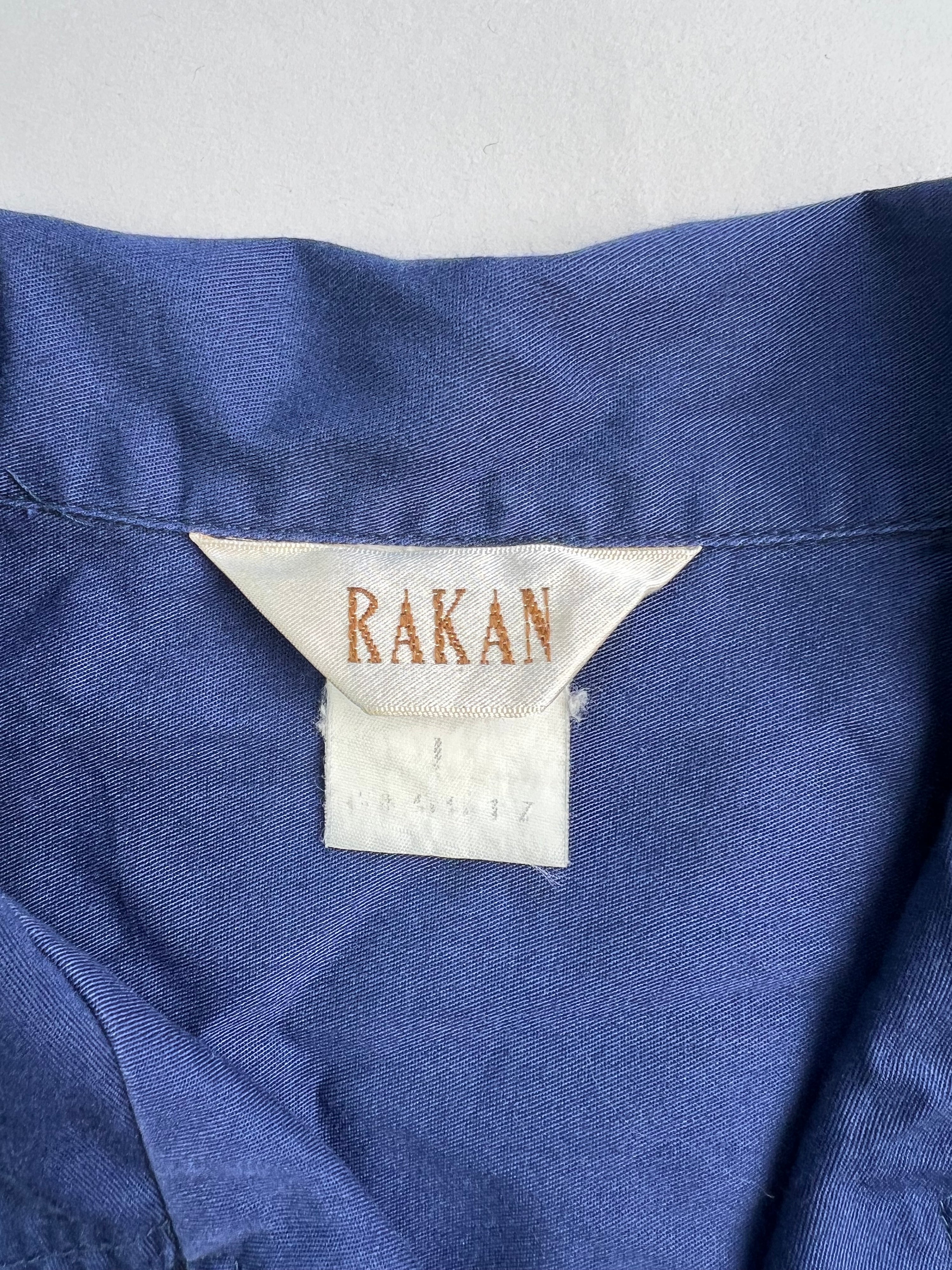 VINTAGE BOBST GROUP JAPAN WORK SHIRT BLUE - L