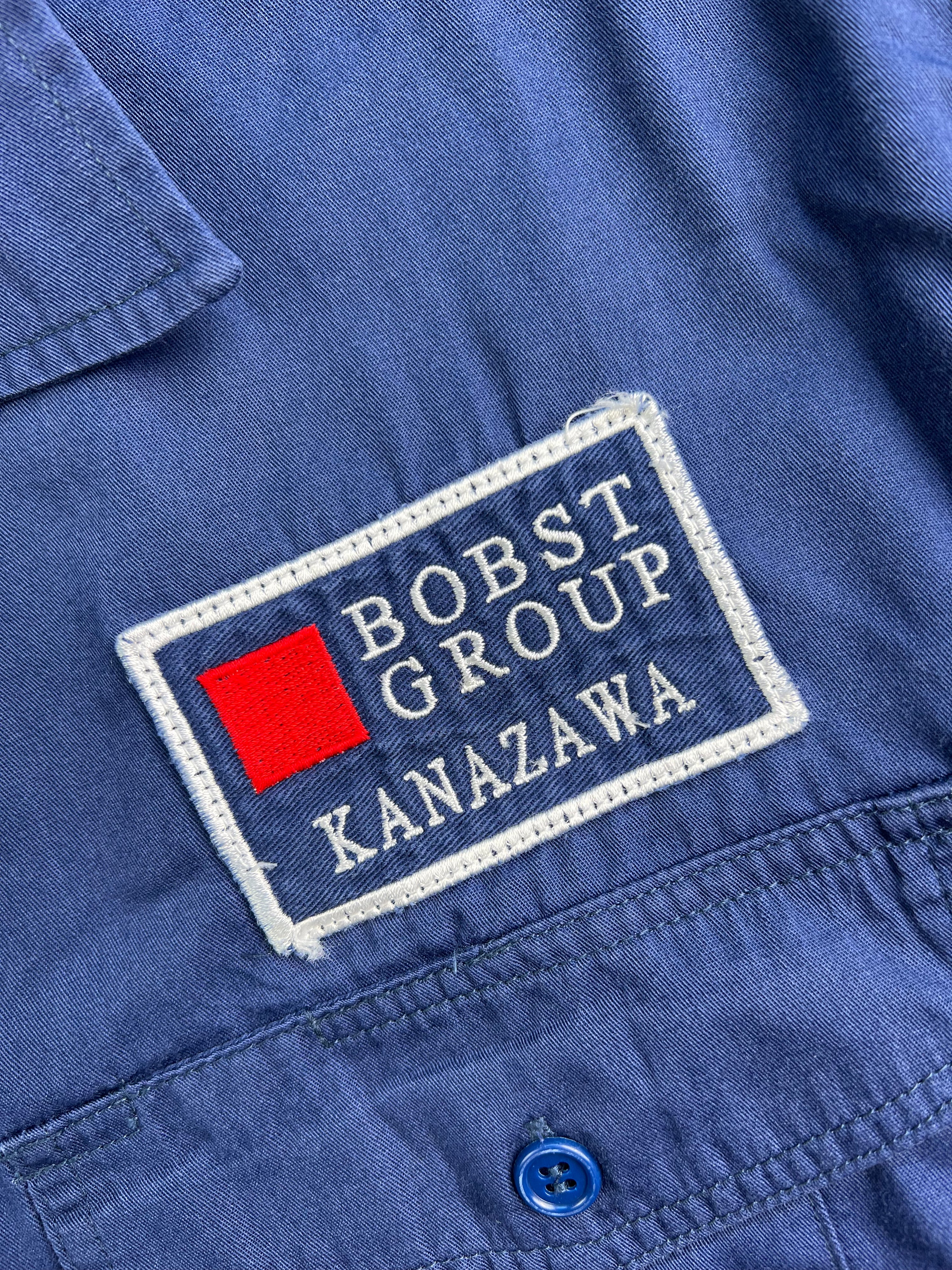 VINTAGE BOBST GROUP JAPAN WORK SHIRT BLUE - L