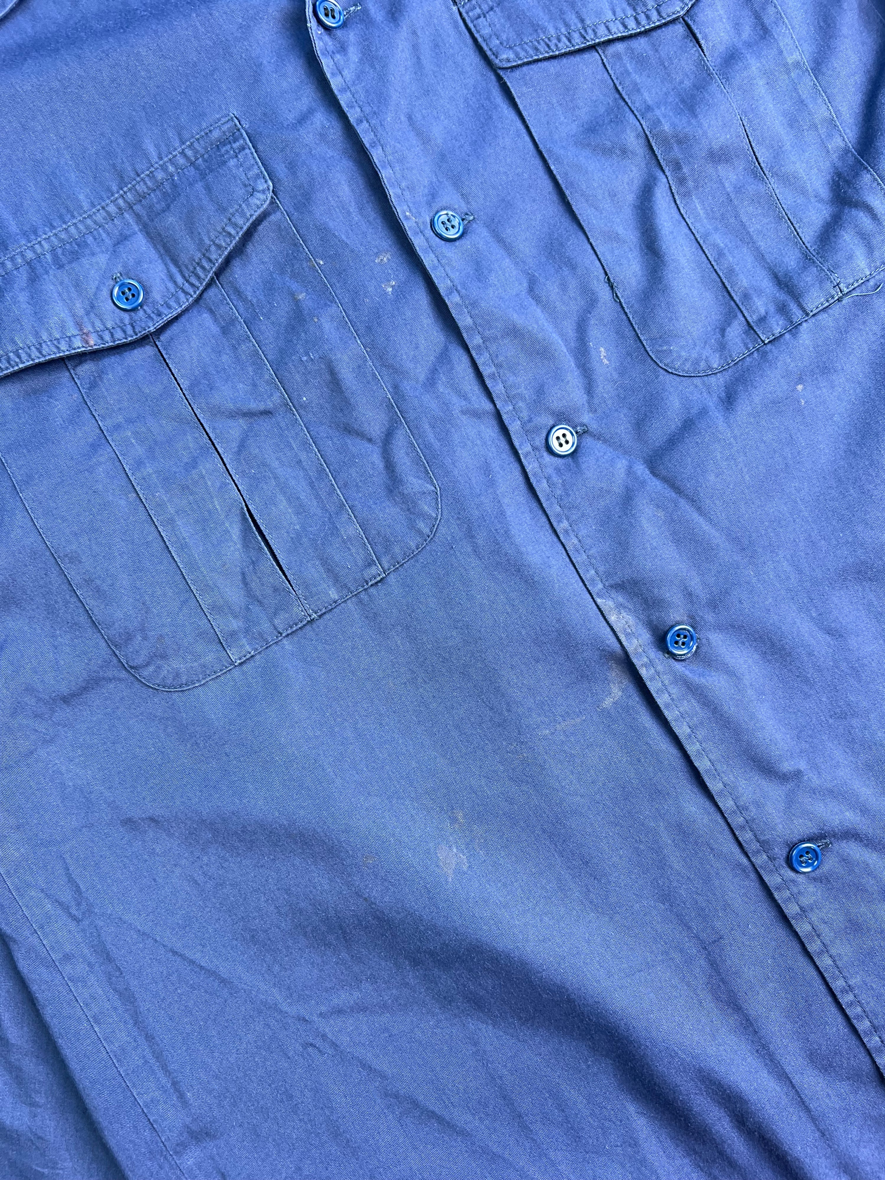 VINTAGE BOBST GROUP JAPAN WORK SHIRT BLUE - L
