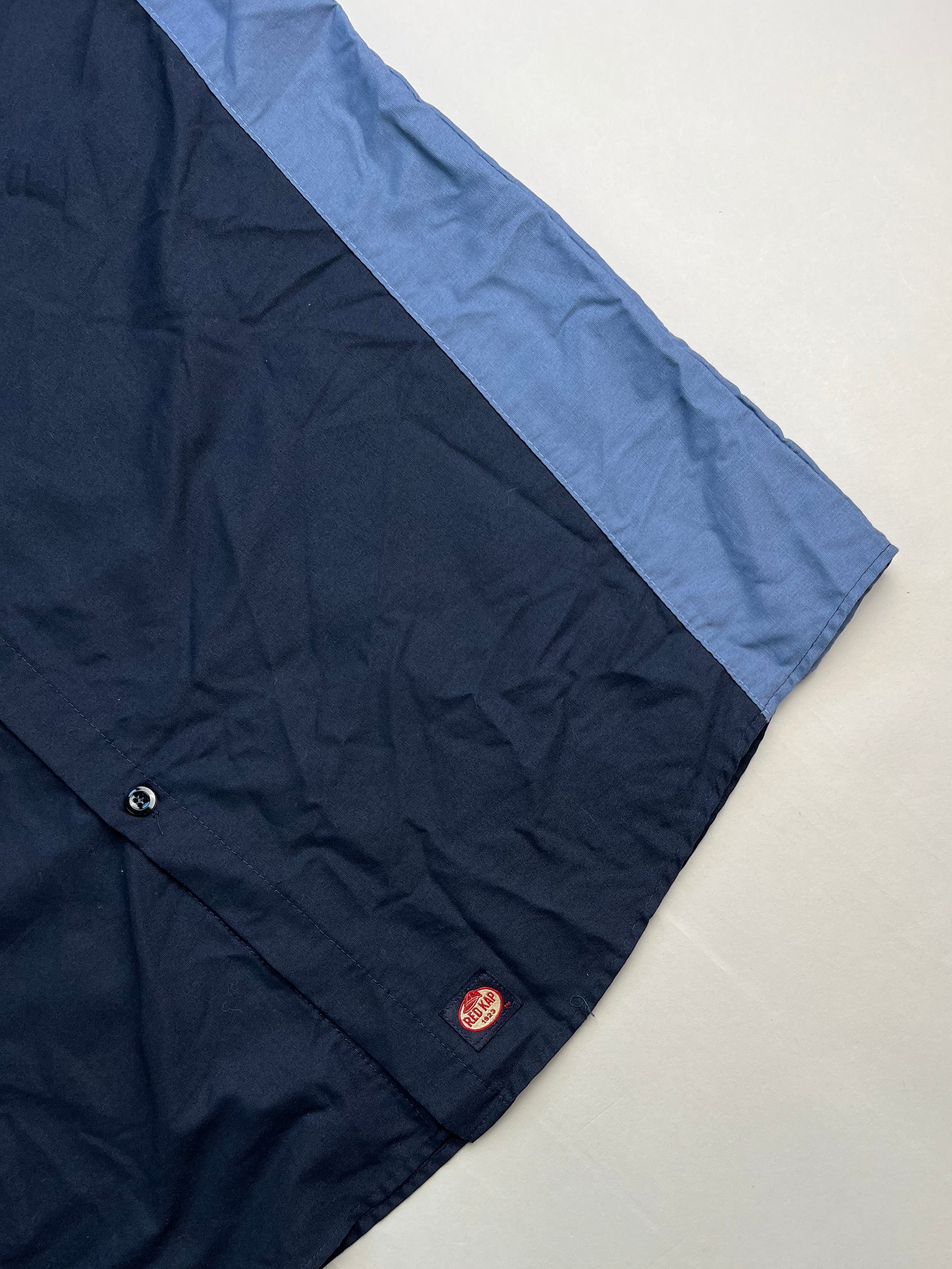 VINTAGE REDKAP WORK SHIRT COLORBLOCK BLUE - L