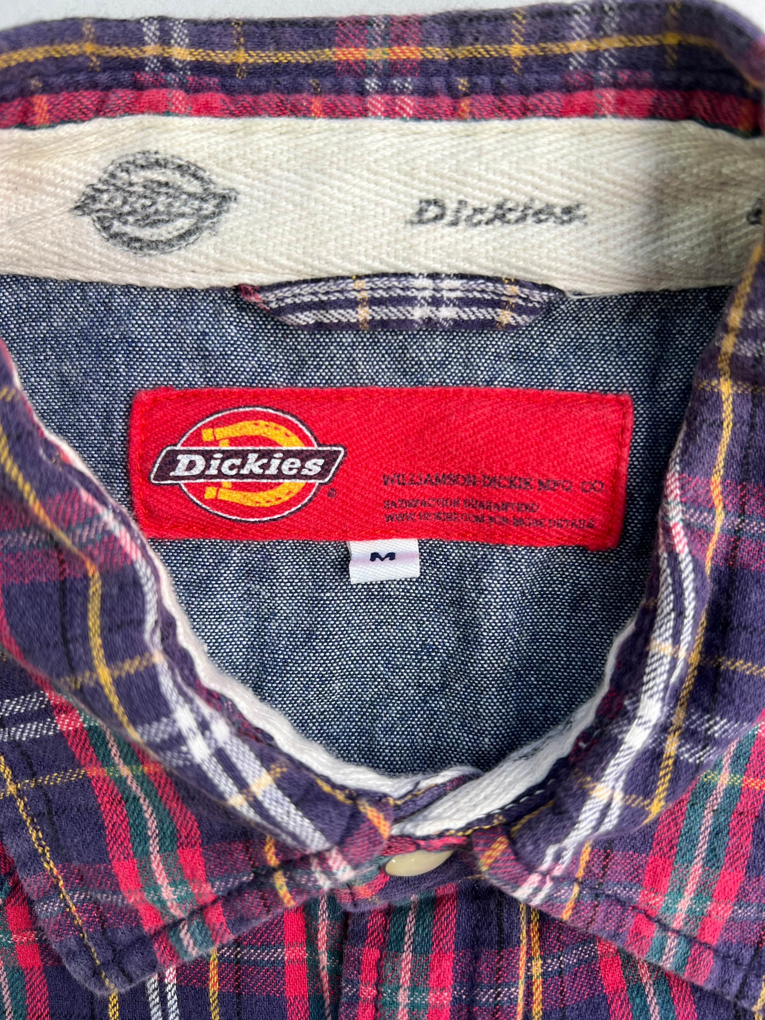 VINTAGE DICKIES CHECKERED WORK SHIRT RED - M